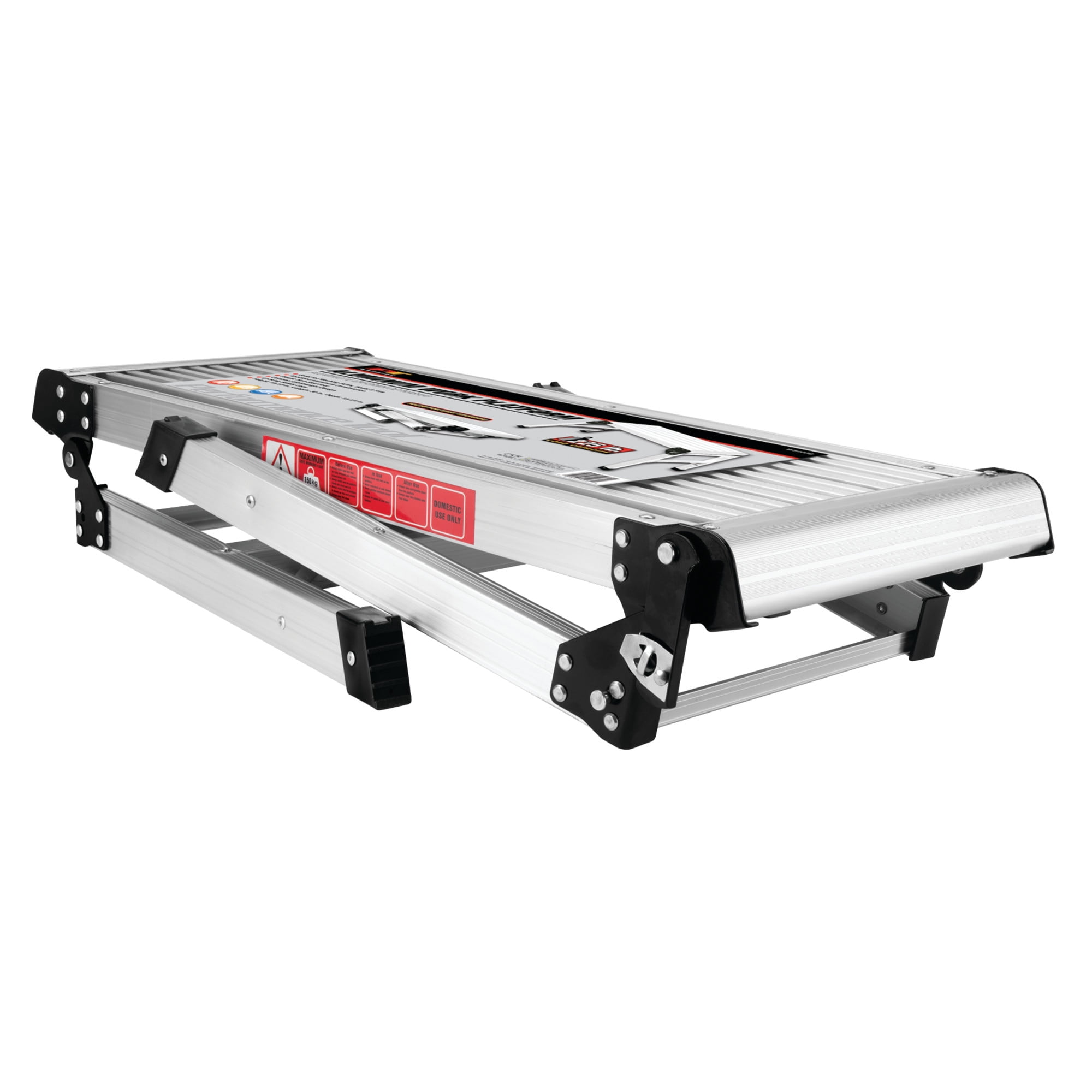 Performance Tool W54039 Folding Aluminum Work Platform And Step (19-1/2-Inch High x 15-1/4-Inch Wide and 30-Inch Long (225lbs Capacity)) - Image 2