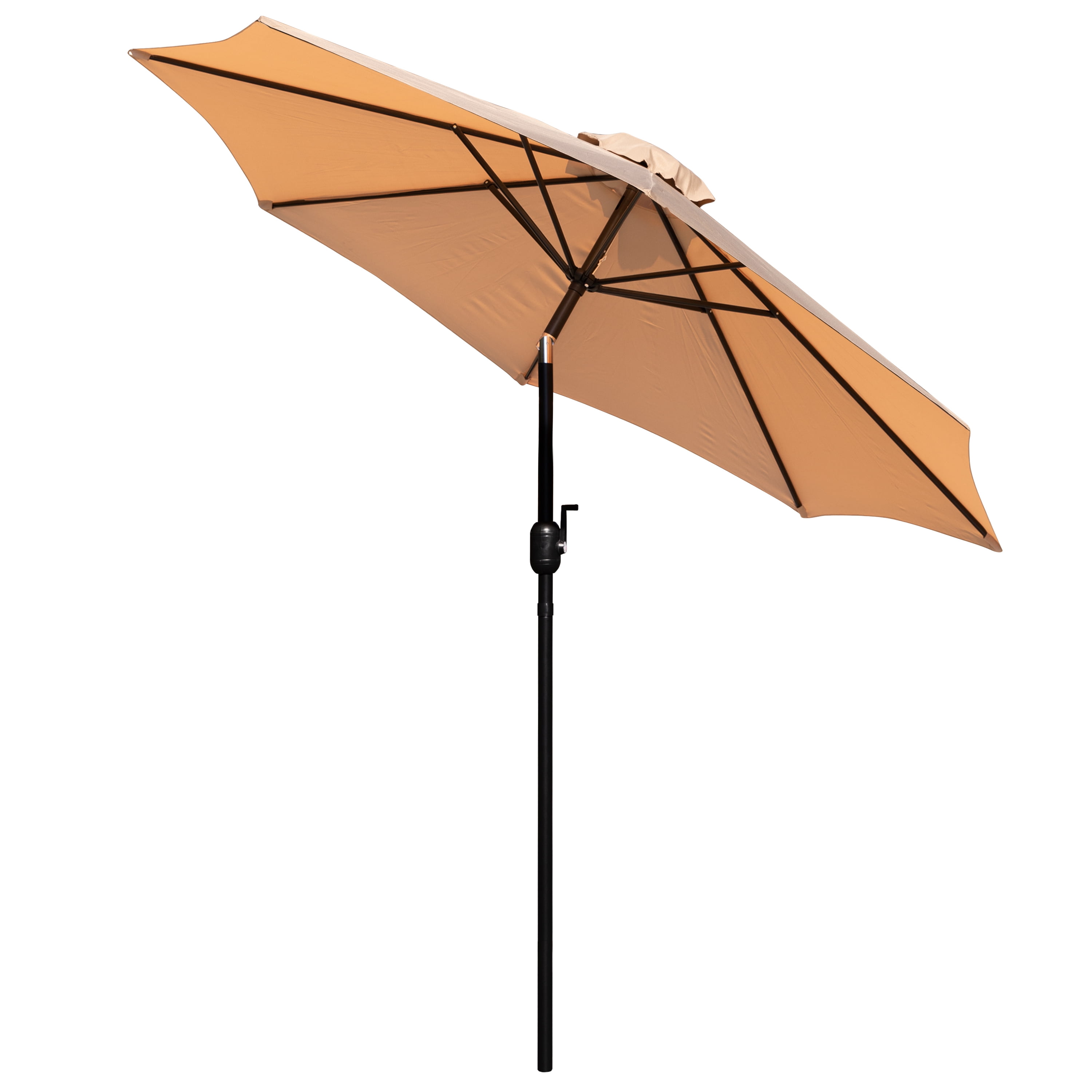 Flash Furniture Kona Tan 9 FT Round Umbrella with 1.5" Diameter Aluminum Pole with Crank and Tilt Function - Image 9