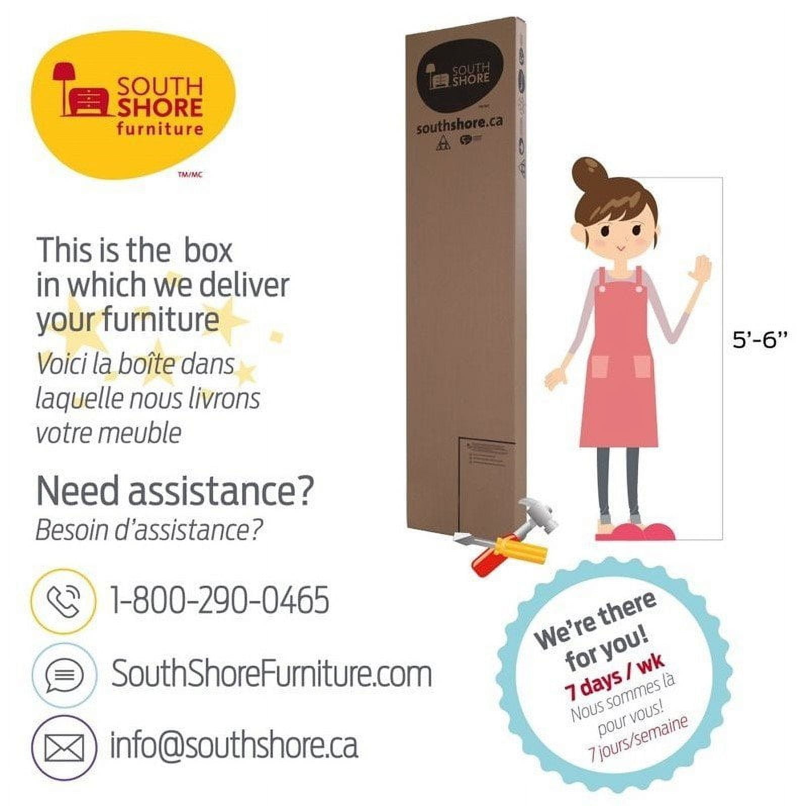 South Shore Tiara Contemporary 5-Drawers Dresser Pure White - Image 3