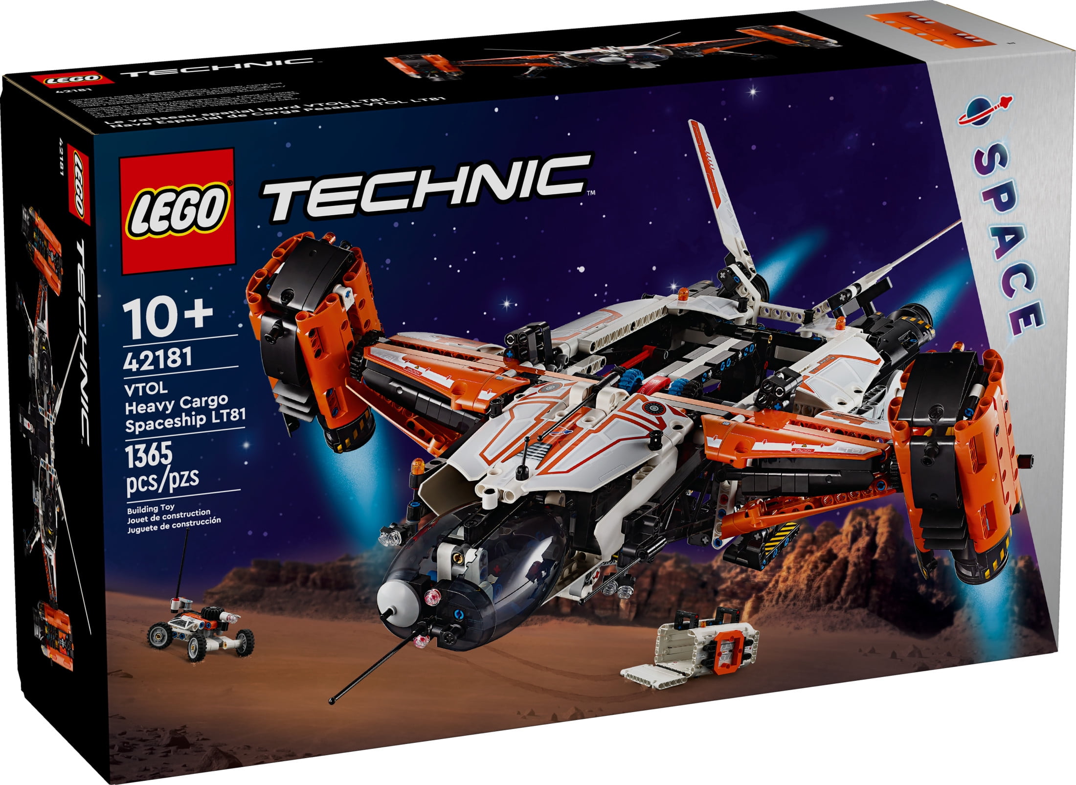 LEGO Technic VTOL Heavy Cargo Spaceship LT81, Space Gift Idea for Kids, Space Theme Toy, Vehicle Building Playset for Imaginative Play, Spaceship Toy for 10 Year Olds, 42181 - Image 8