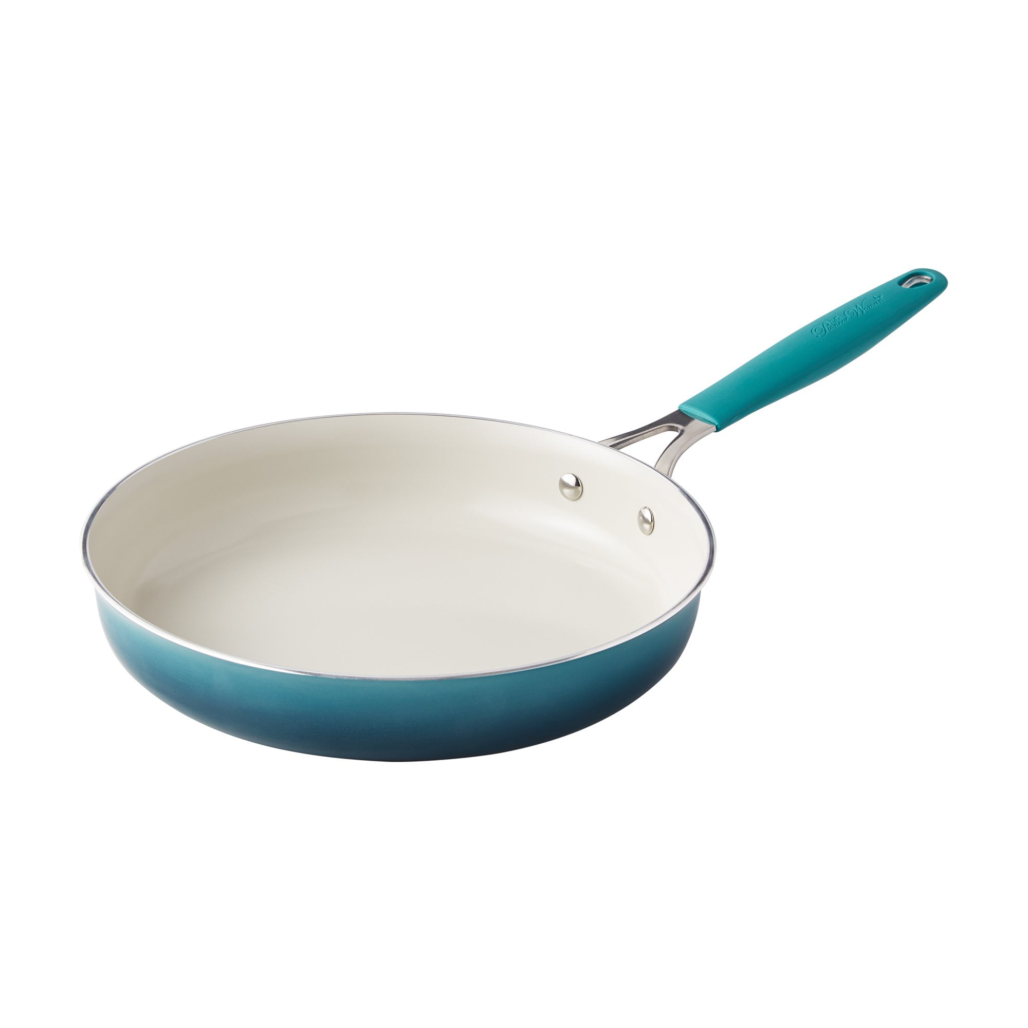 The Pioneer Woman 12-Pieces Porcelain Enamel Classic Ceramic Cookware Set, Ombre Teal - Image 9
