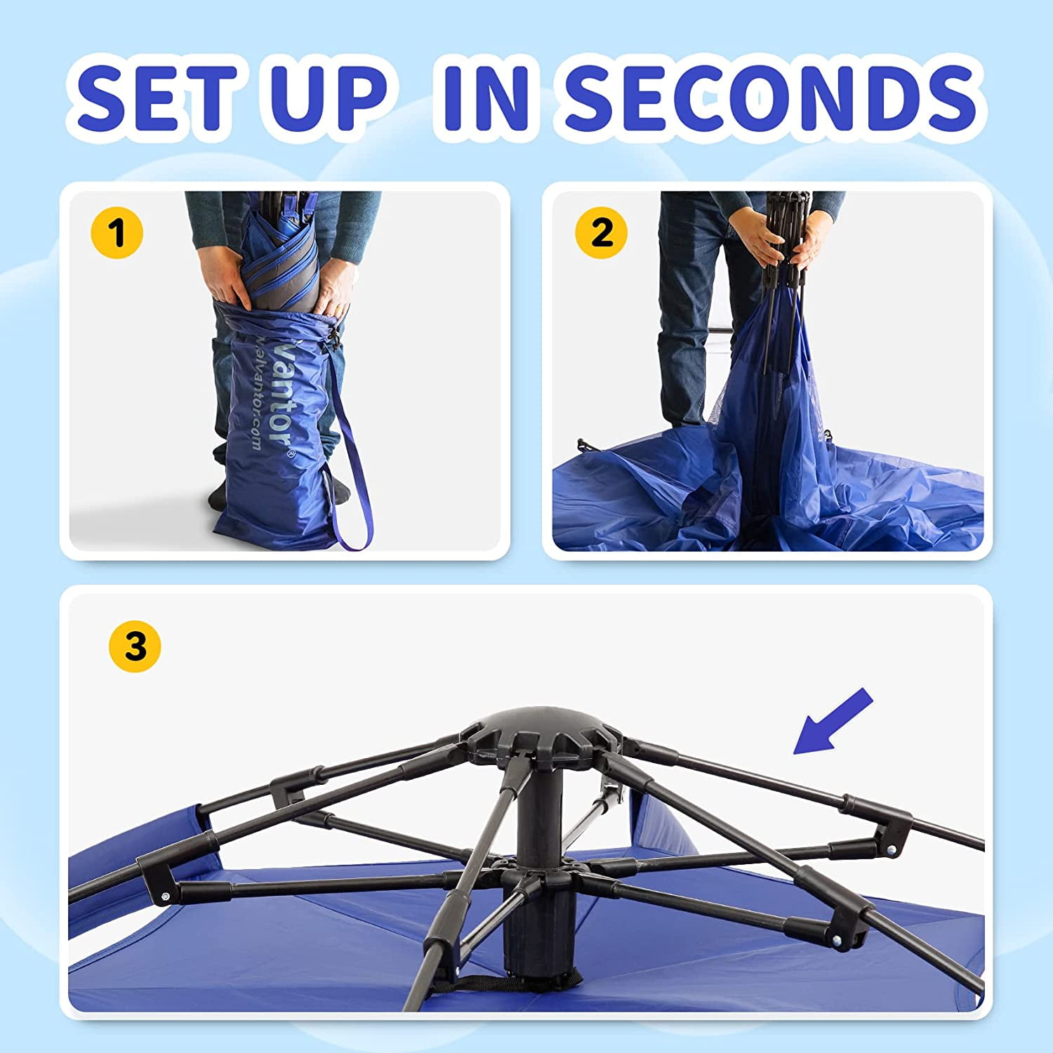 Alvantor Baby Playards Playpen For Fun Portable Pop Up Blue, Unisex - Image 4