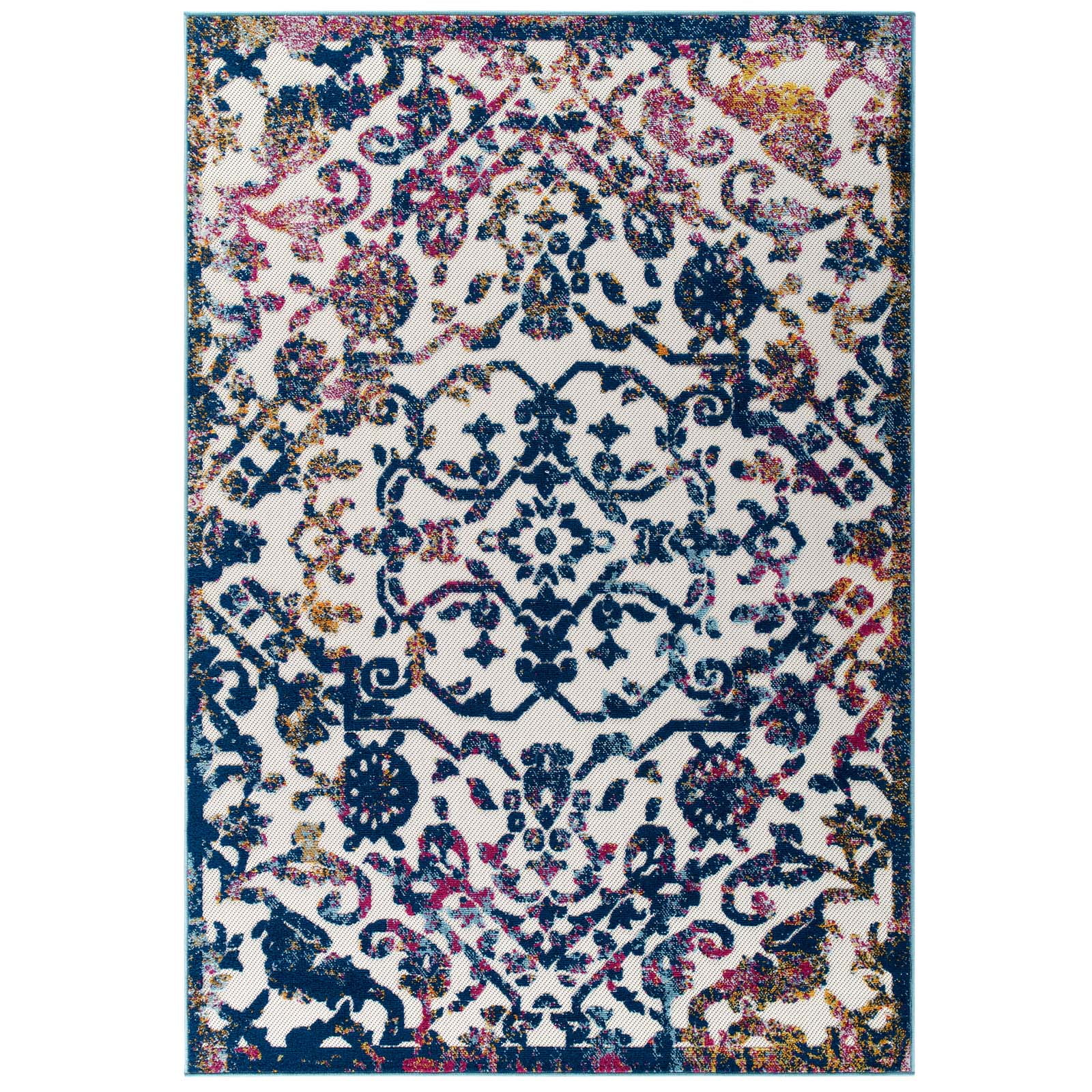 Reflect Primrose Ornate Floral Lattice 8x10 Indoor/Outdoor Area Rug-R-1179-810 - Image 5