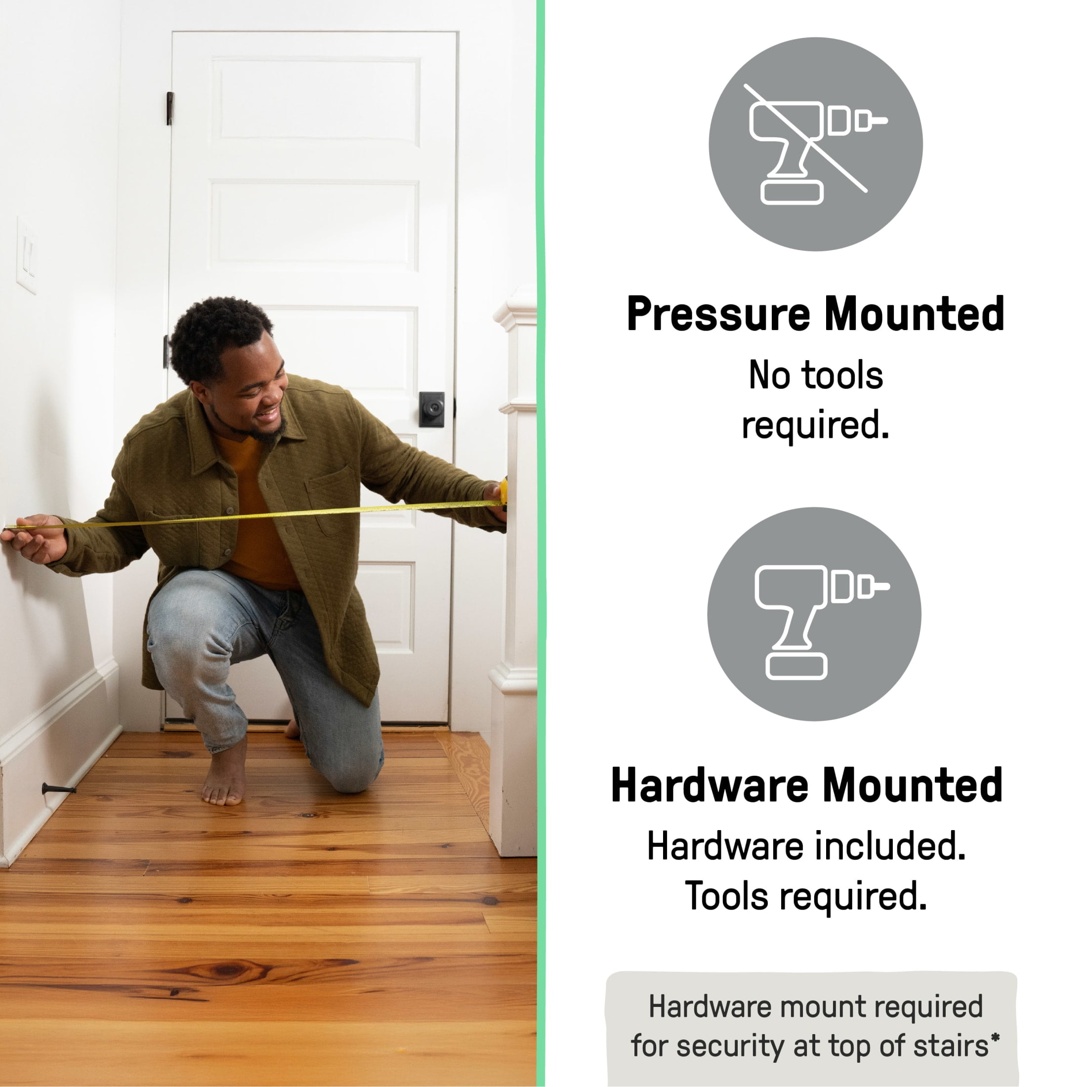 Ingenuity Thruway 52W Series Pet and Baby Gate, Espresso Metal, Openings from 27.5” to 52" Wide - Image 9