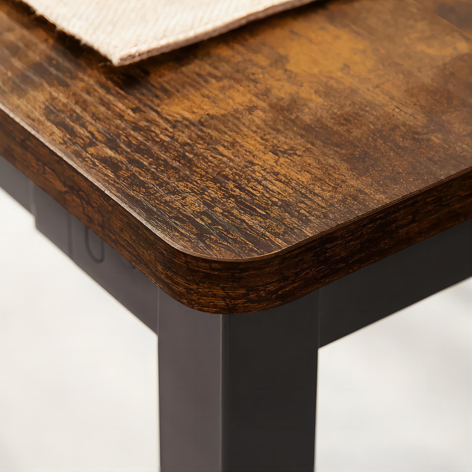 DEALTOPS 5-Piece Dining Room Table Set, Compact Wooden Kitchen Table and 4 Chairs with Metal Legs Dinette Sets, Industrial Style Kitchen Table and Chairs for Dining Room & Small Space - Image 12