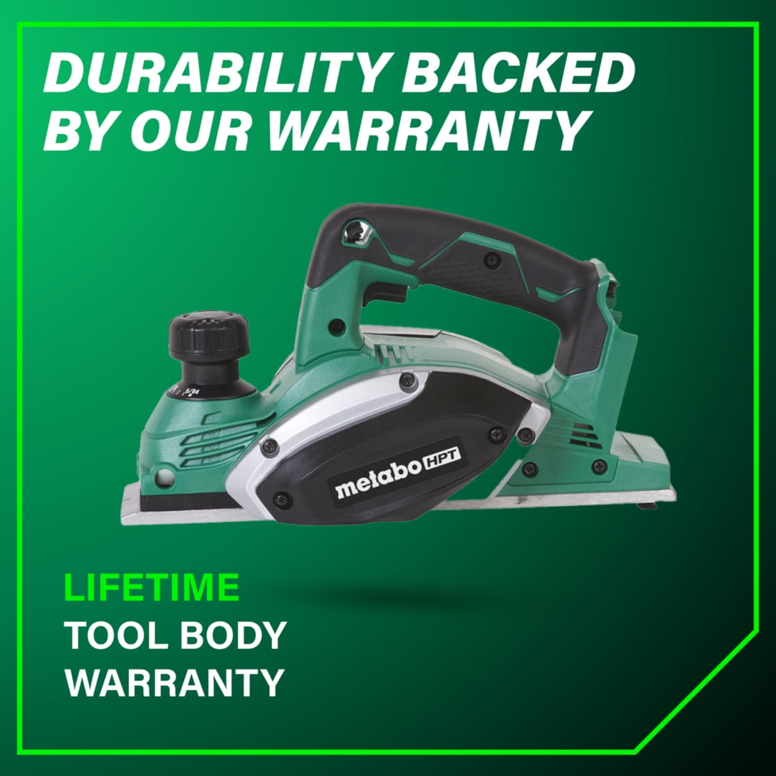 Metabo HPT 18V MultiVolt™ Cordless Hand Planer | Tool Only - No Battery | 3-1/4-Inch | P18DSLQ4 - Image 7