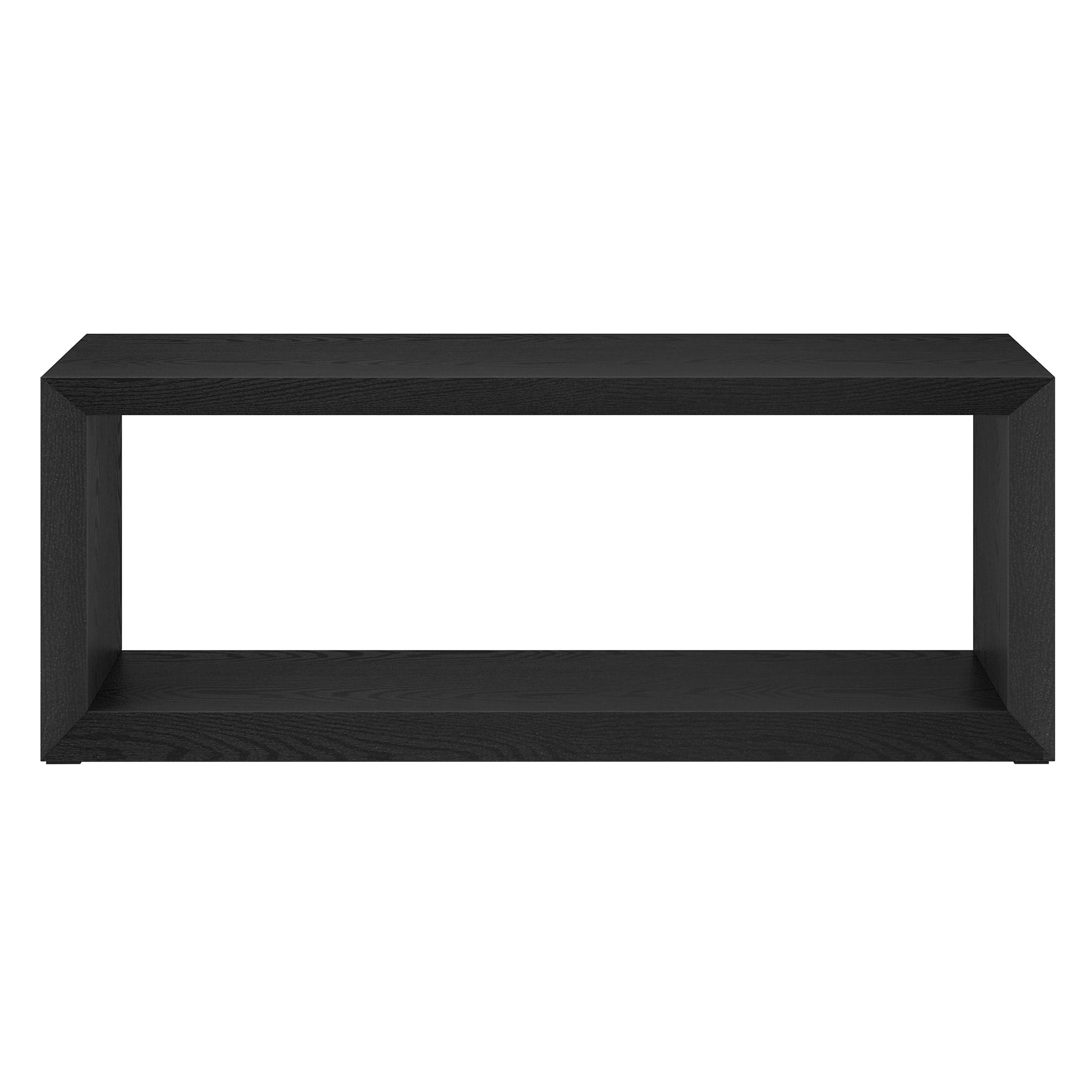 Evelyn&Zoe Osmond Easy Assembly Medium Density Fiberboard Coffee Table, Black Grain - Image 3