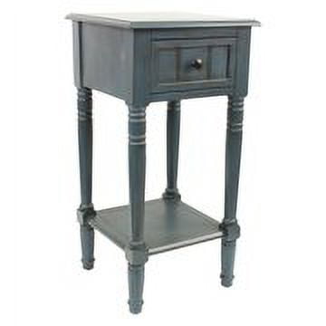 Decor Therapy Simplify 1-Drawer Accent Table, Narrow End, 28" x 14" x 14" - Antique Navy - Image 2