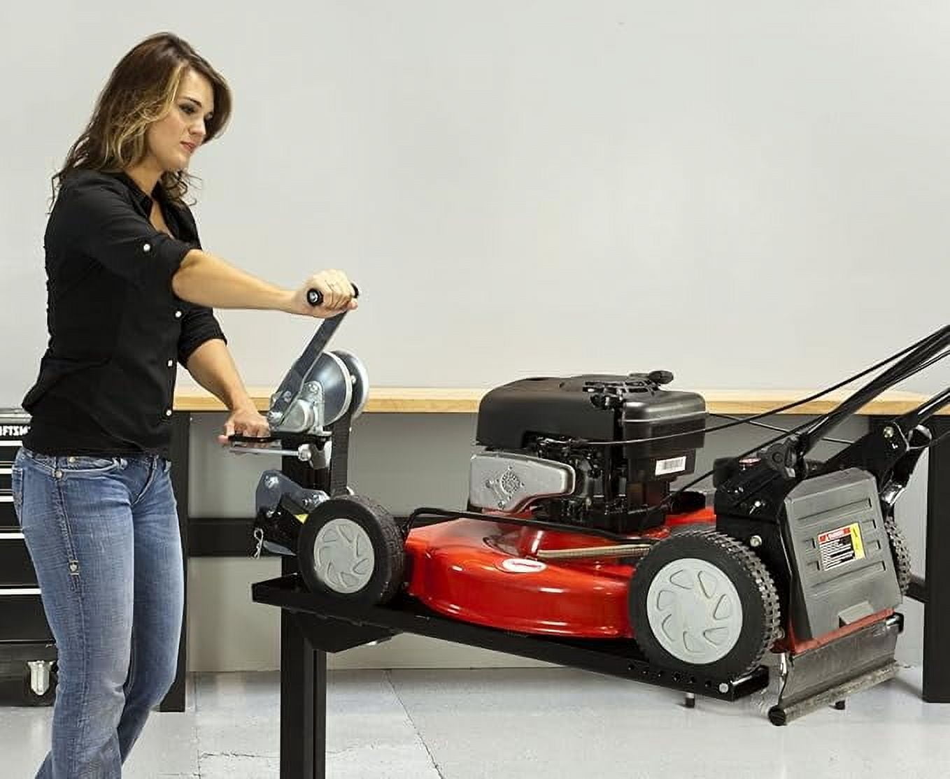 MoJack Convertible Workbench Attachment for EZ MAX, XT, or PRO Lifts, Riding Lawn Mower Maintenance and Repairs, Lightweight & Portable, 200lb Lifting Capacity - Image 3