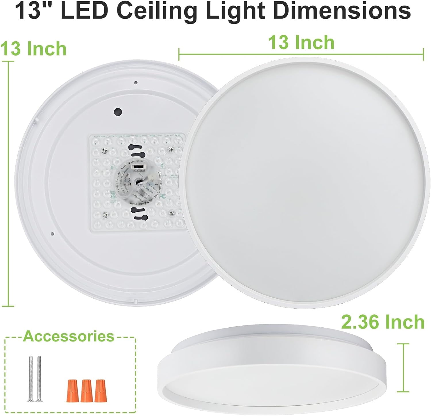 Depuley 13" White Flush Mount Ceiling Light Fixture, Low Profile Light White Thin Round Close to Ceiling Light for Kitchen, Bedroom, Living Room, 5 Color Adjustable 24W - Image 4