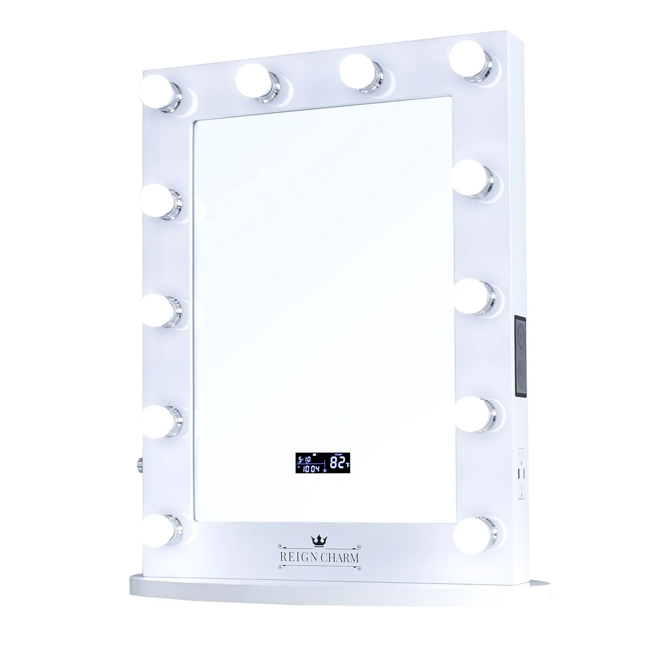 Hollywood Vanity Mirror Bluetooth Audio-Enabled Speakers, 12-LED Light Bulbs, White, 22-Inches Wide x 29-Inches High - Image 2