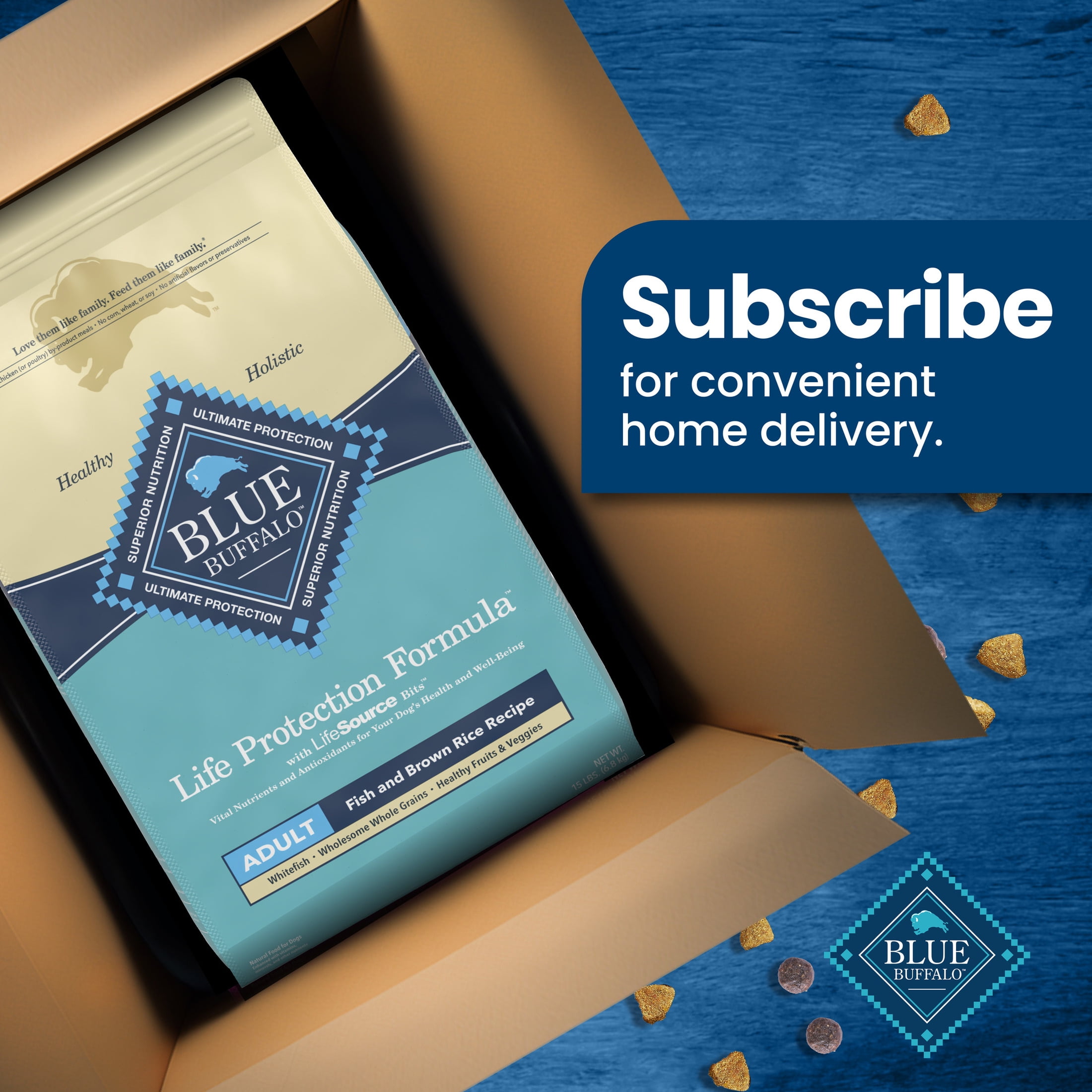 Blue Buffalo Life Protection Formula Natural Dry Dog Food, Fish & Brown Rice, 15-lb. Bag - Image 11