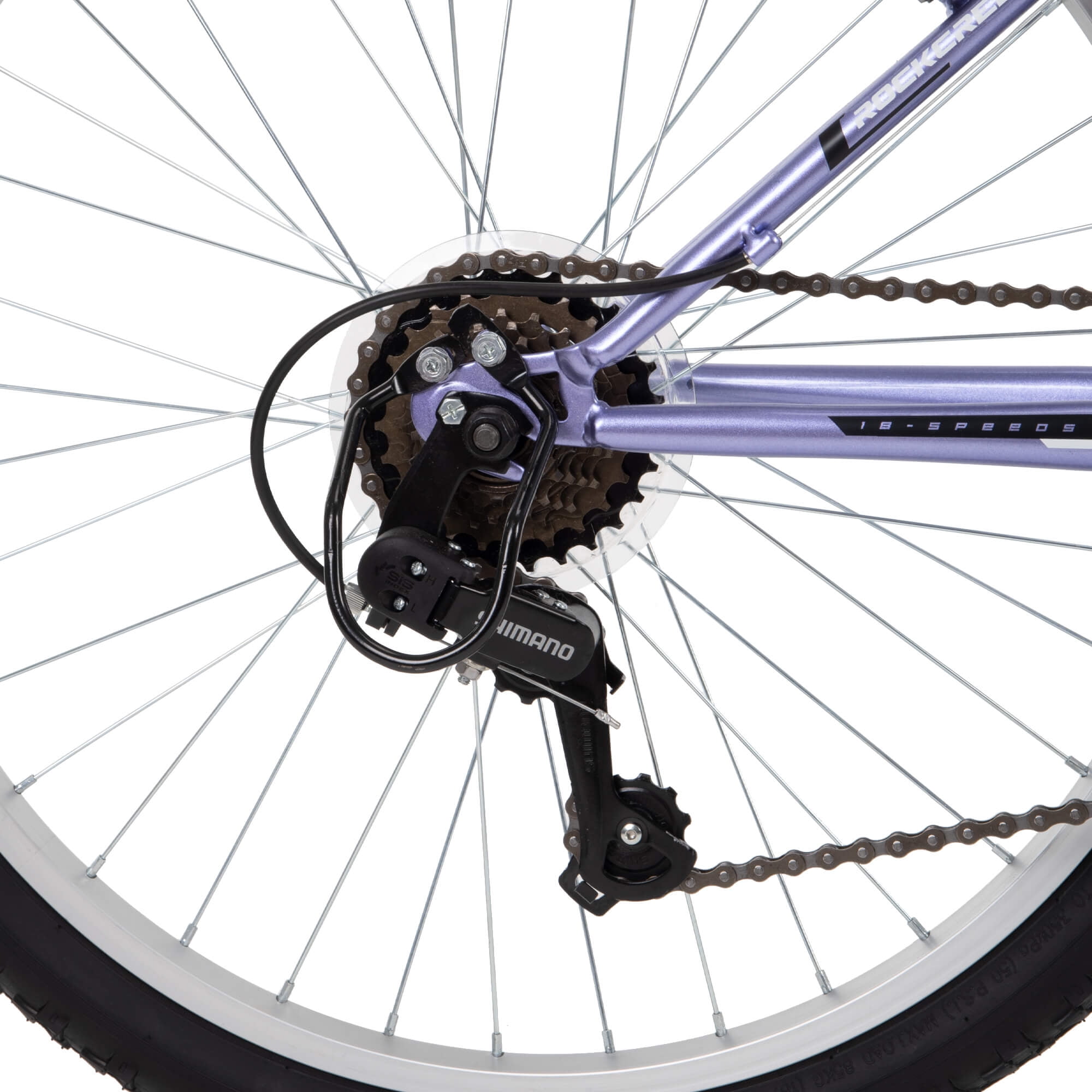 Huffy 24" Rock Creek Mountain Bike, Fits Riders 4'8" - 5'8", Purple, Adult, Women's - Image 10