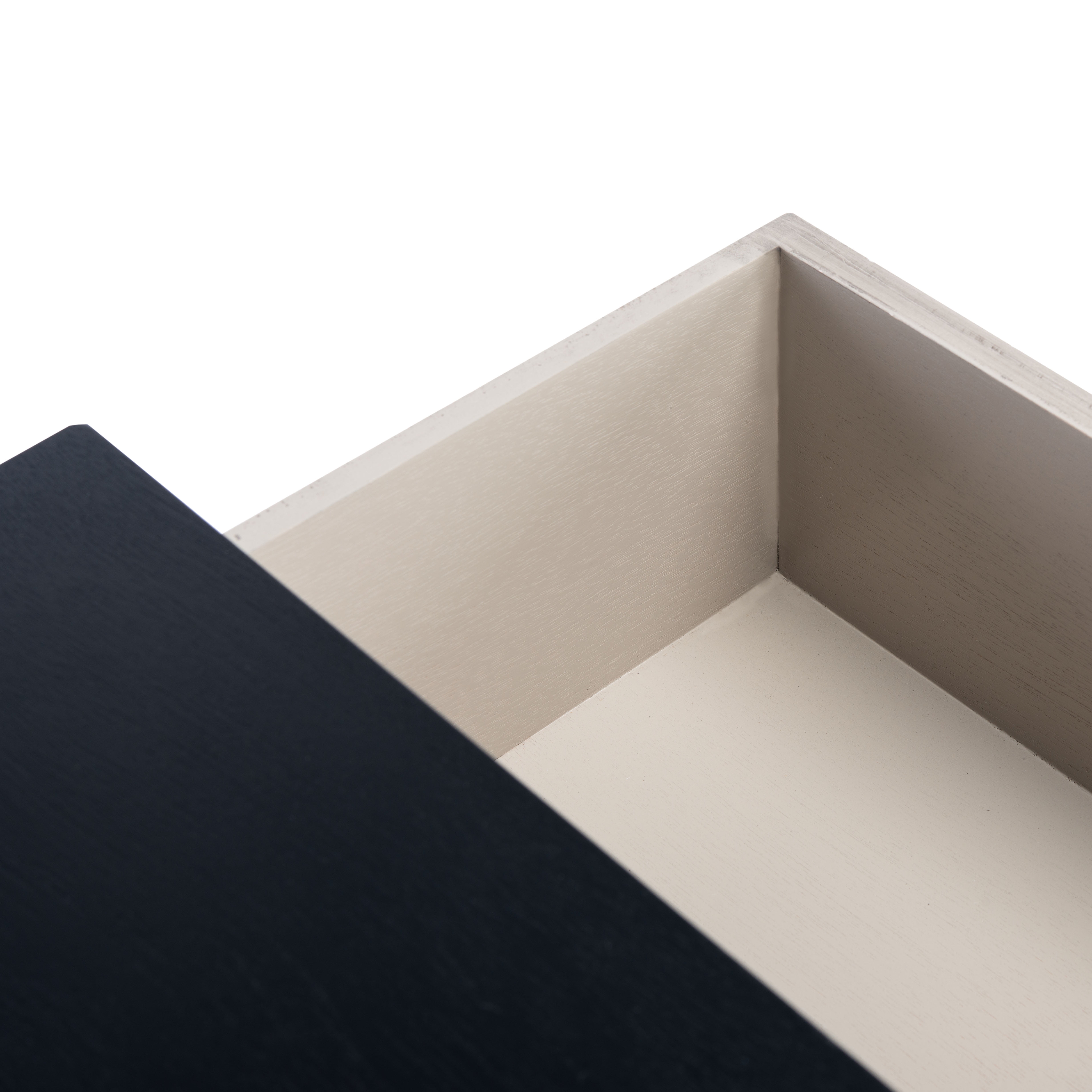 SAFAVIEH Ajana Modern 2 Drawer Console, Black/Griege - Image 2