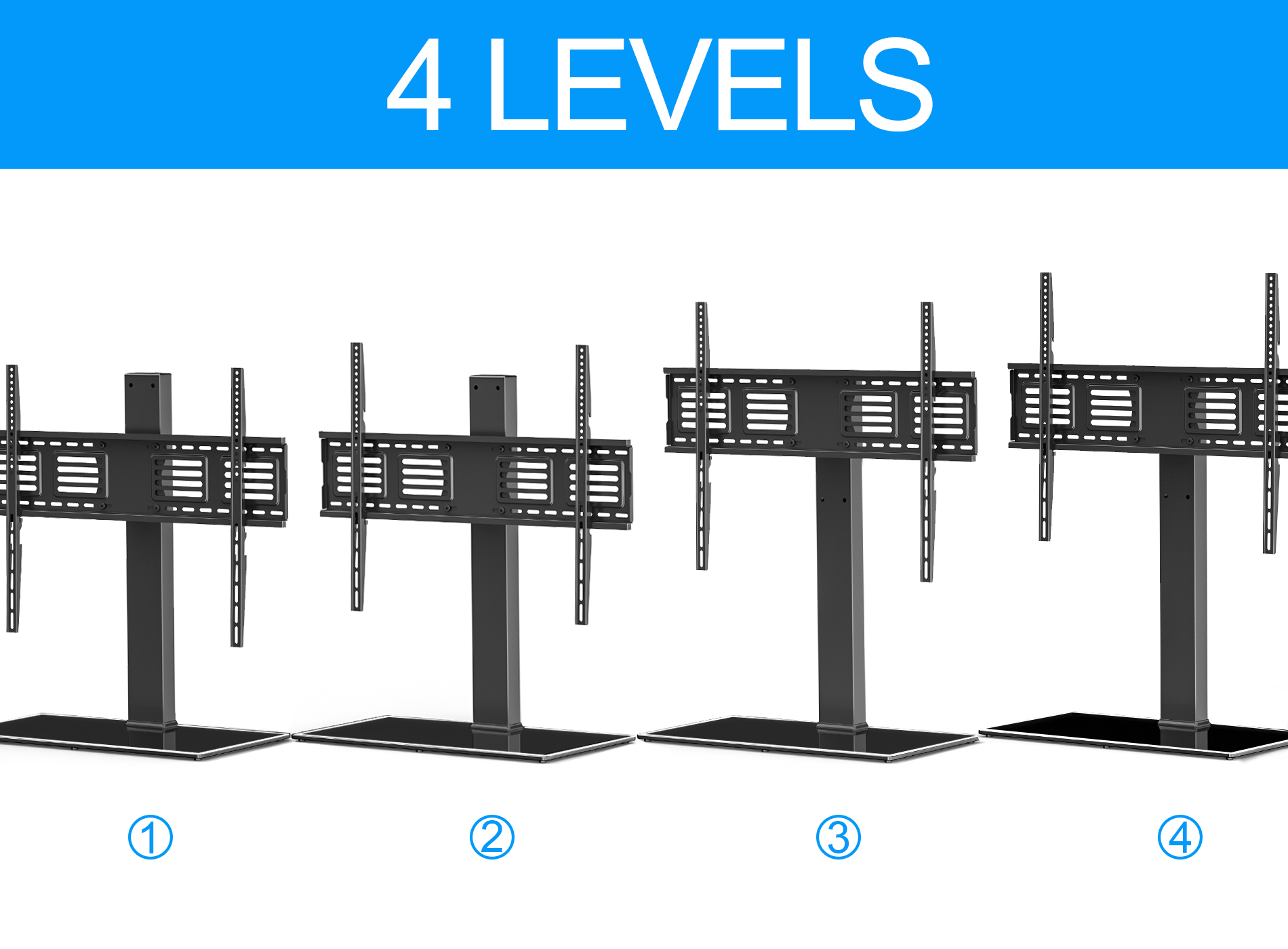 Fenge Universal TV Stand with Swivel Mount for 50 to 80 inch TV DSV1 - Image 2