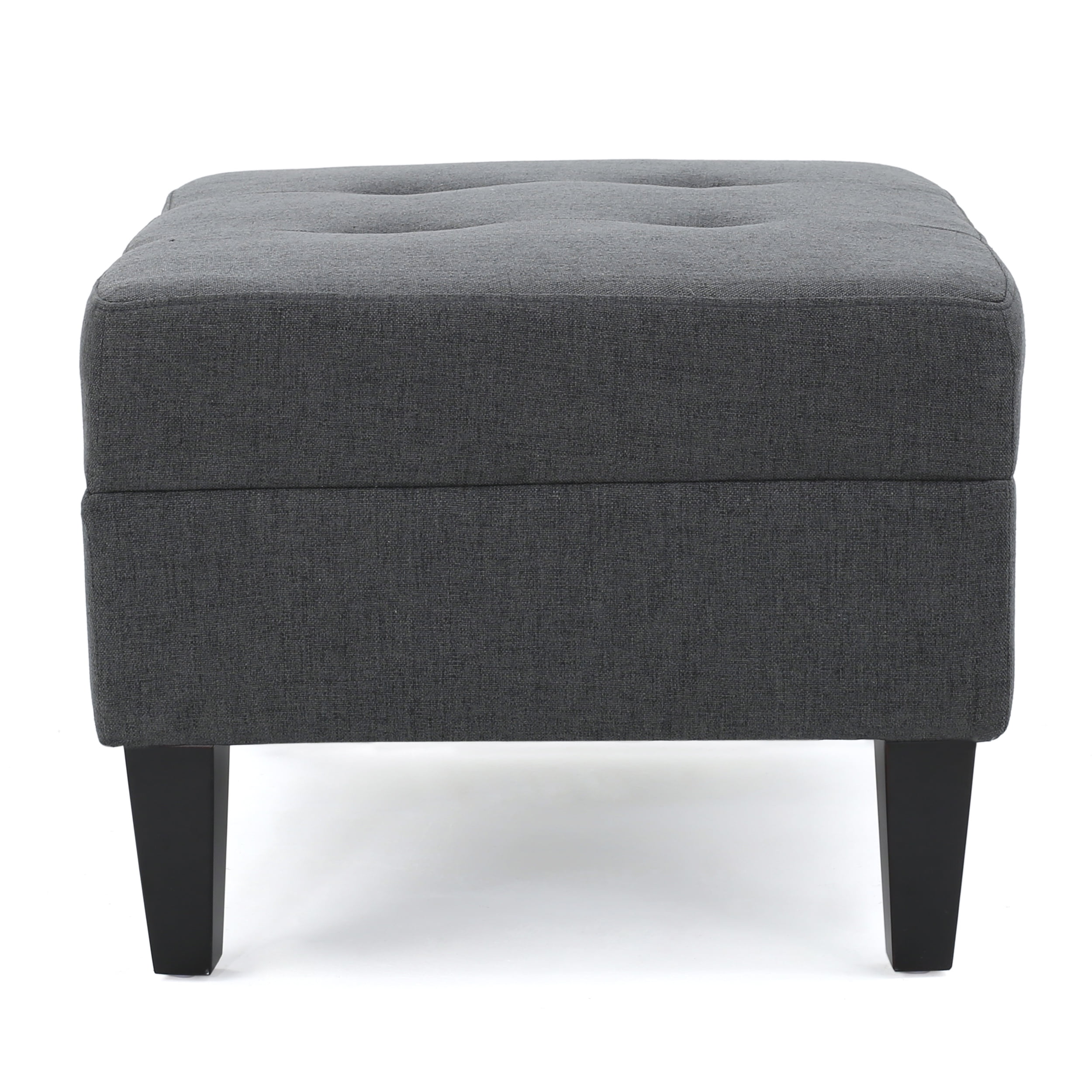 Noble House Sofija Fabric Tufted Ottoman, Dark Grey - Image 12