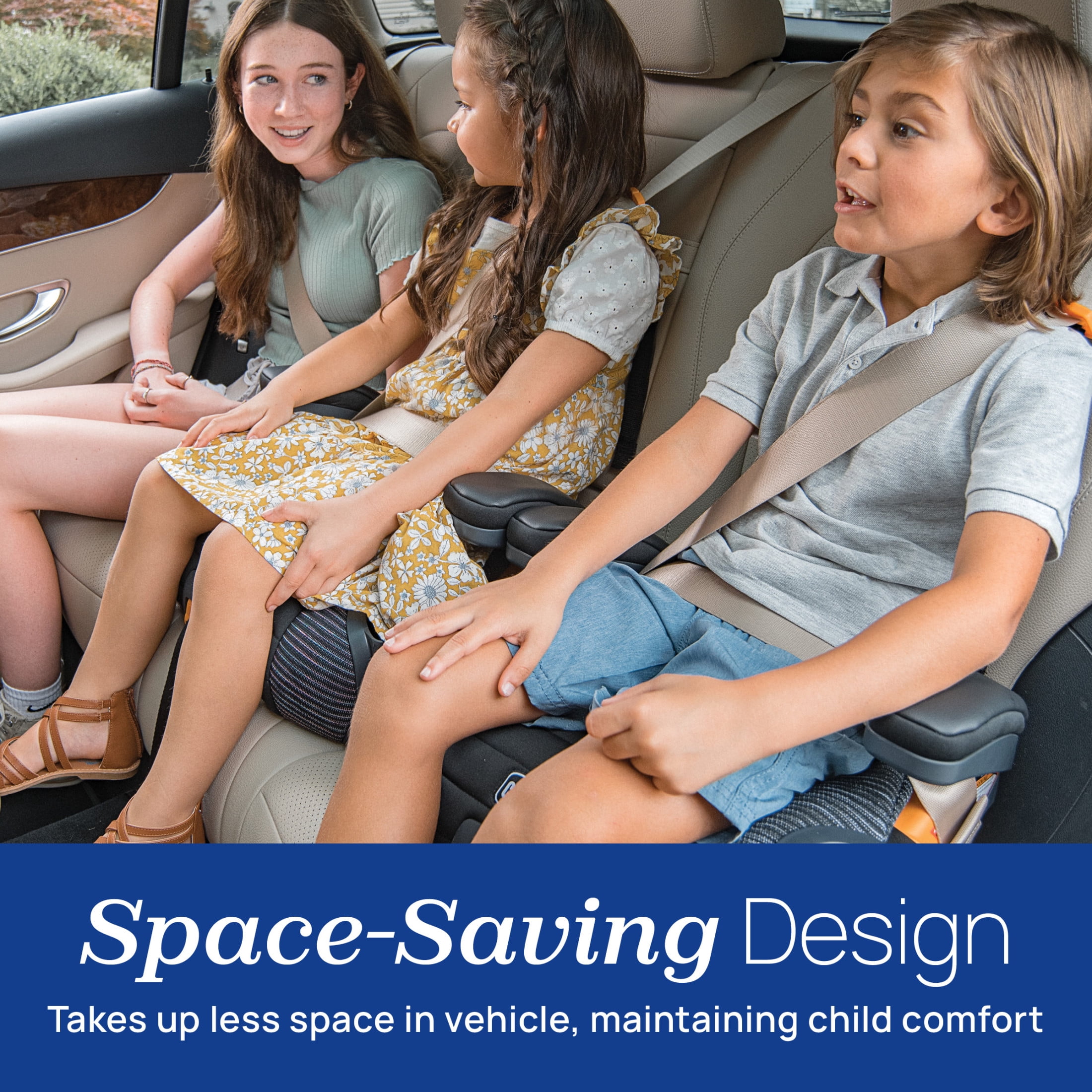 Chicco GoFit ClearTex Plus Backless Belt-Positioning Booster Car Seat, LATCH Attachment Plus Quick-Release - Tropic (Green), New - Image 6