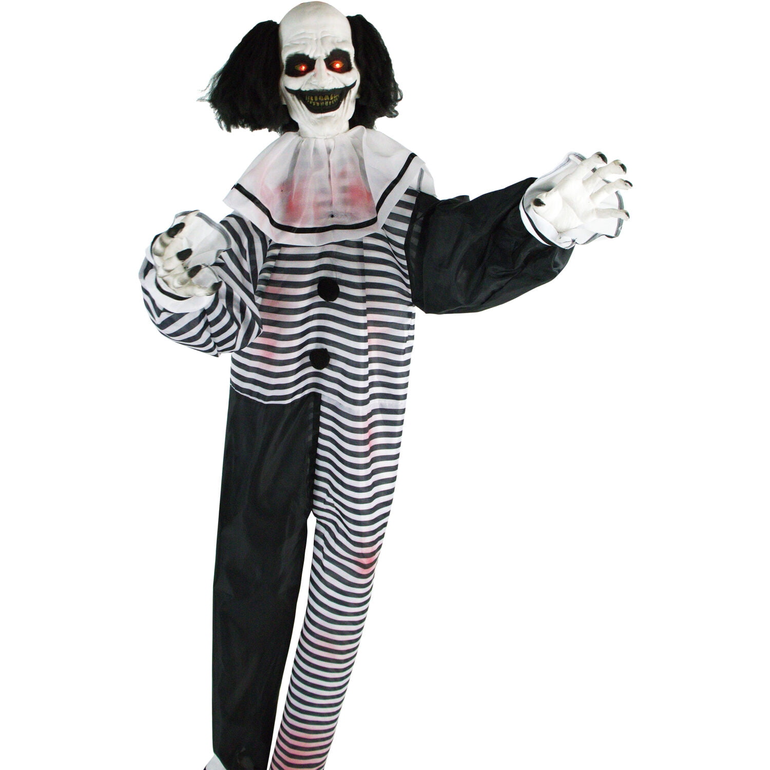 Haunted Hill Farm 75" Clown Animatronic with Lights and Sound, Halloween Decor HHCLOWN-11FLSA - Image 2