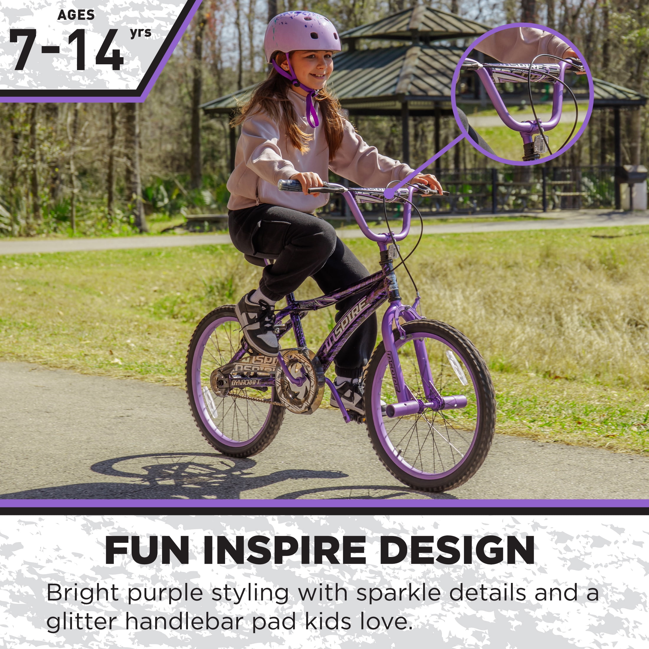 Dynacraft Inspire Girls 20" BMX Bike for Kids Ages 7-14 - Image 6