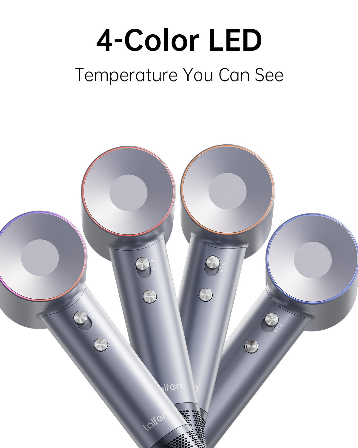 Laifen Swift Special Hair Dryer, 110,000 RPM High Speed Motor & 200Million Ions, with Magnetic Nozzle (Silver Blue,Glass Fiber & Nylon) - Image 6