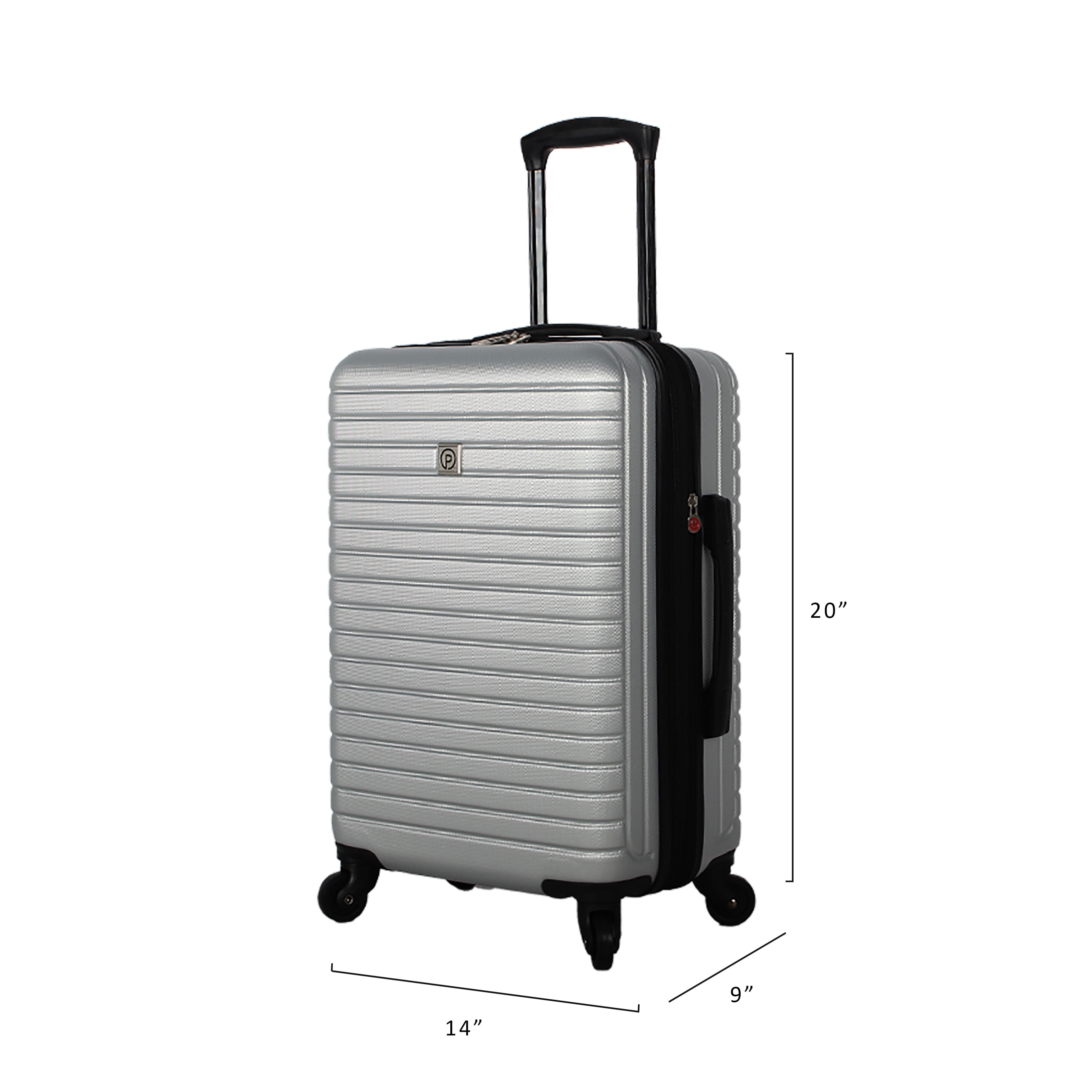 Protege, Vacationer Hard Side 20” Expandable Carry-on Luggage, Silver, Adult - Image 7