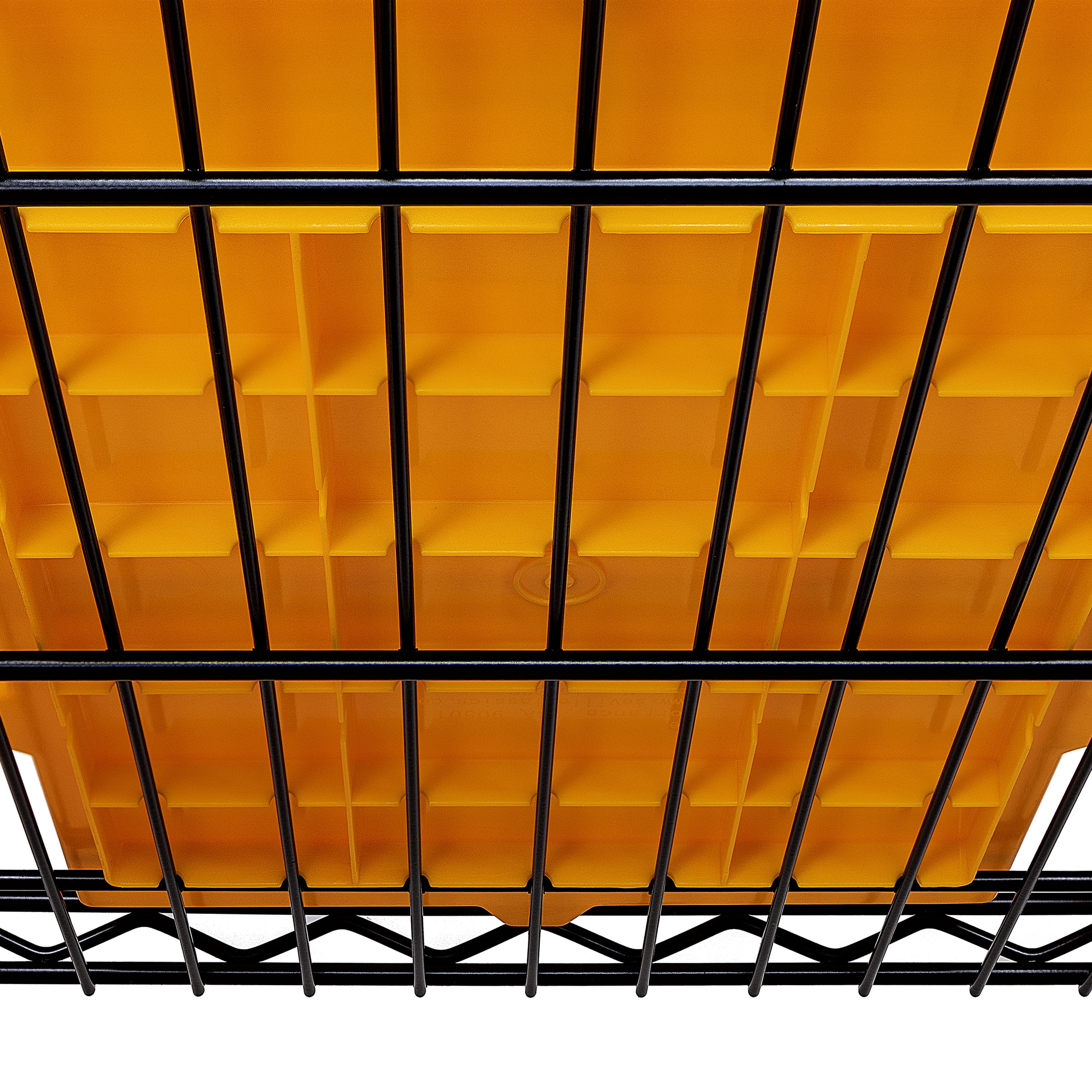Seville Classics 8-Tier NSF 24-Bin Rack, 36" W x 14.25" D x 63.5" H, Yellow - Image 2