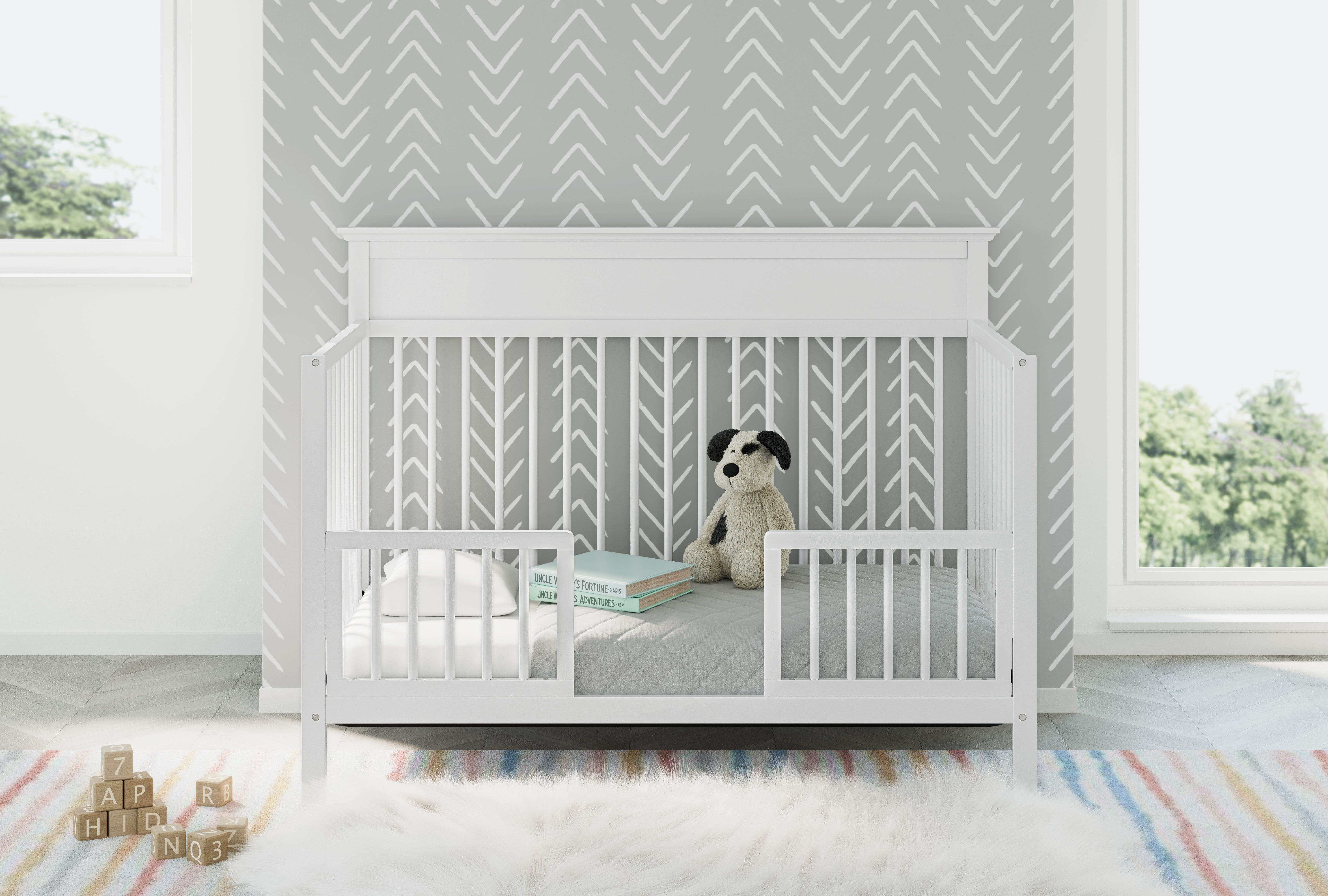 Storkcraft Horizon 5-in-1 Convertible Baby Crib, White - Image 13