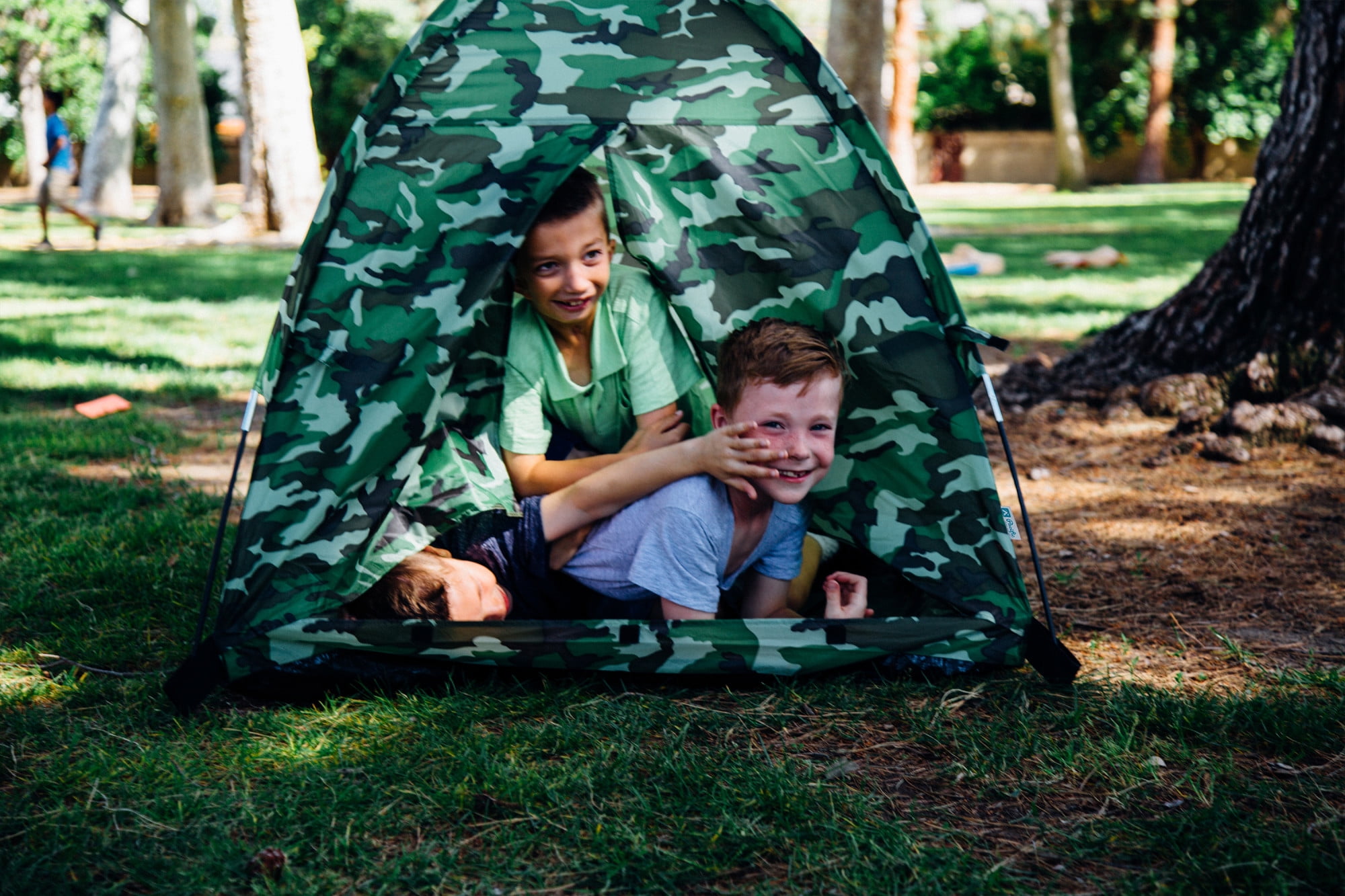 Pacific Play Tents Camo Set Chair and Sleeping Bag Polyester Play Tent, Green - Image 4
