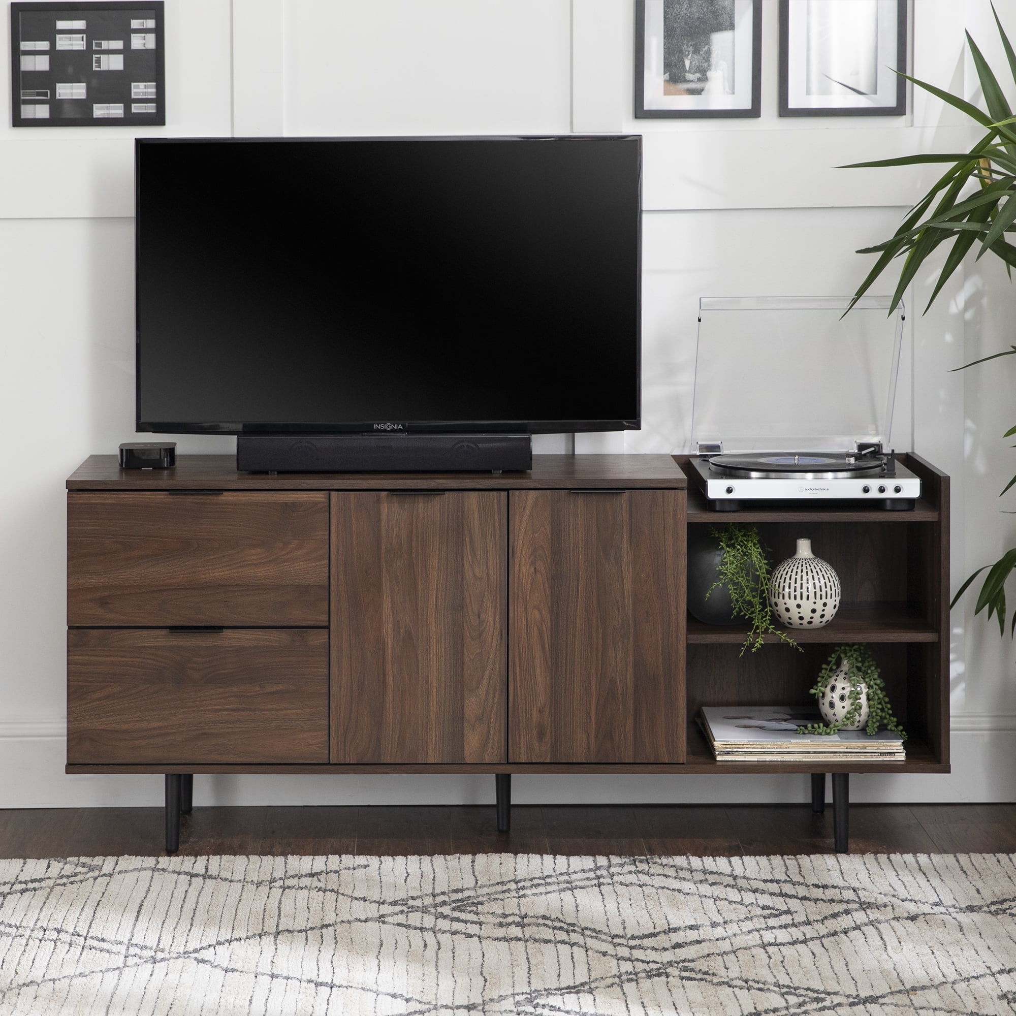Manor Park Dark Walnut Modern TV Stand for TVs up to 48" - Image 7