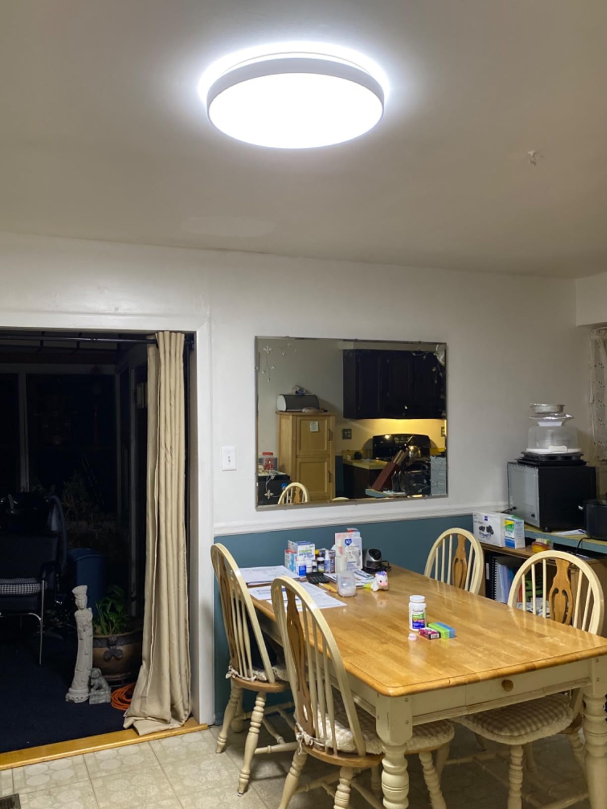 Depuley 13" White Flush Mount Ceiling Light Fixture, Low Profile Light White Thin Round Close to Ceiling Light for Kitchen, Bedroom, Living Room, 5 Color Adjustable 24W - Image 6