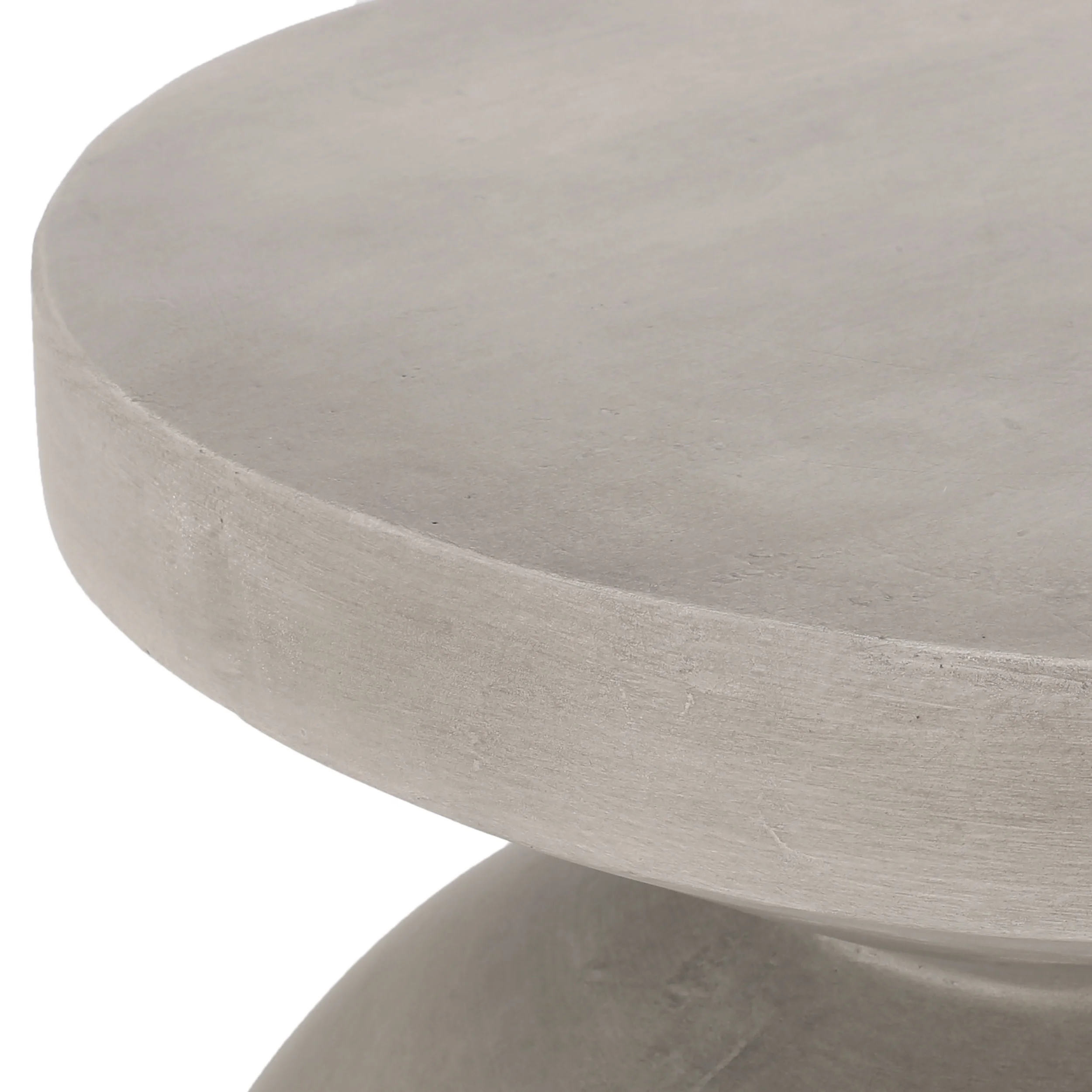 Travis Lightweight Concrete Outdoor Side Table, Concrete Finish - Image 3