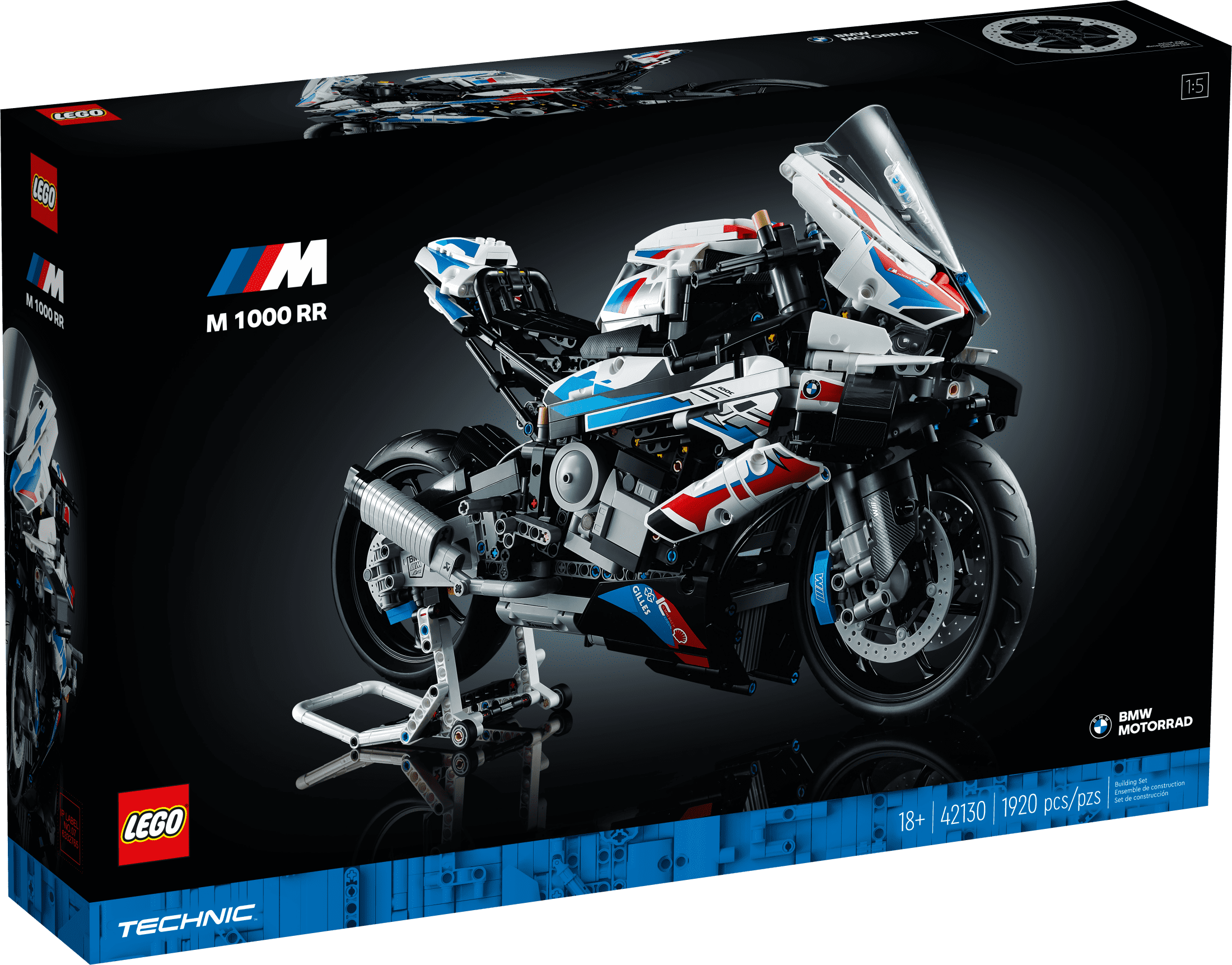 LEGO Technic BMW M 1000 RR 42130 Motorcycle Model Kit for Adults, Build and Display Motorcycle Set with Motorcycle Gift Idea - Image 6