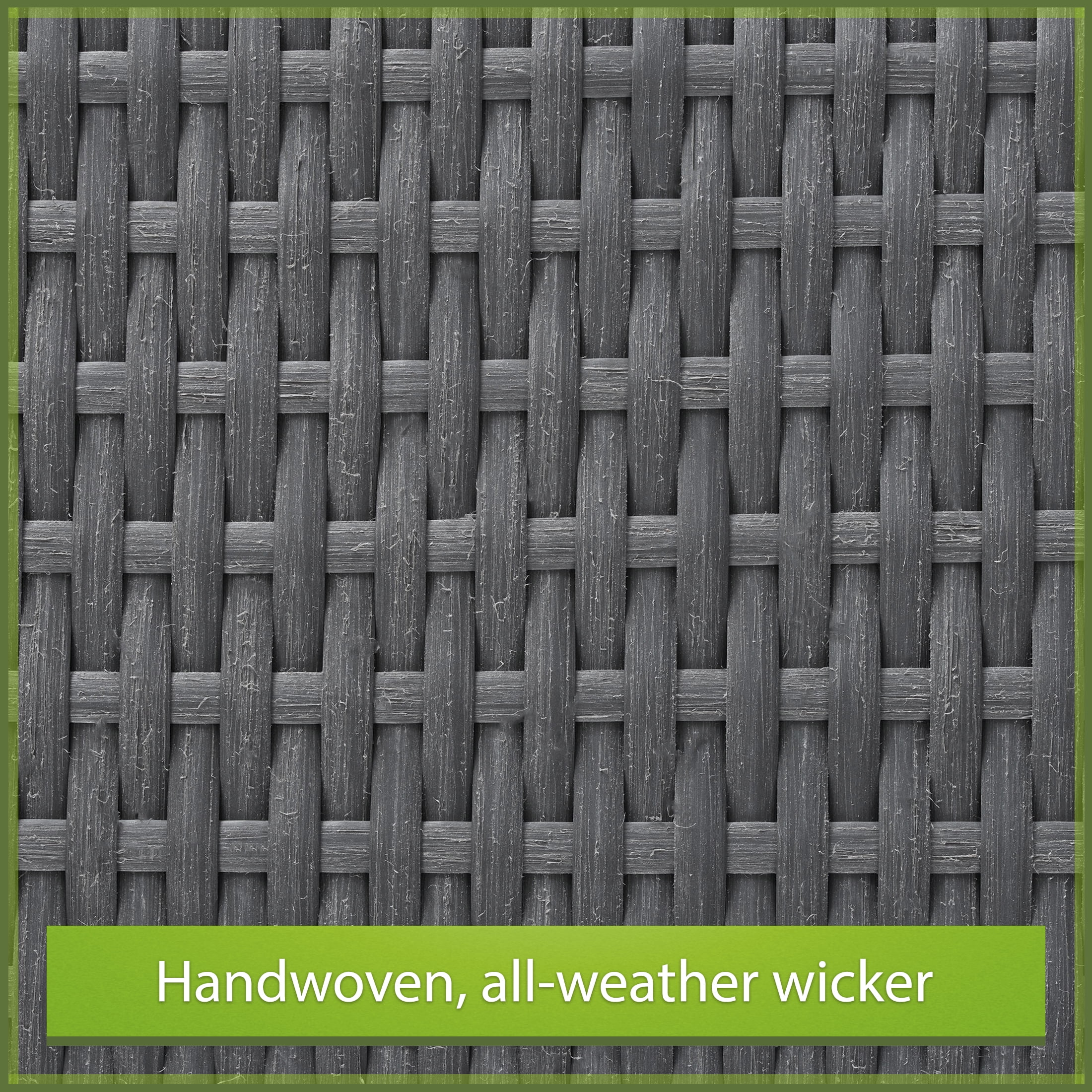 Mainstays 3-Piece Steel and Wicker Rope Folding Outdoor Patio Bistro Set, Gray/Black - Image 10