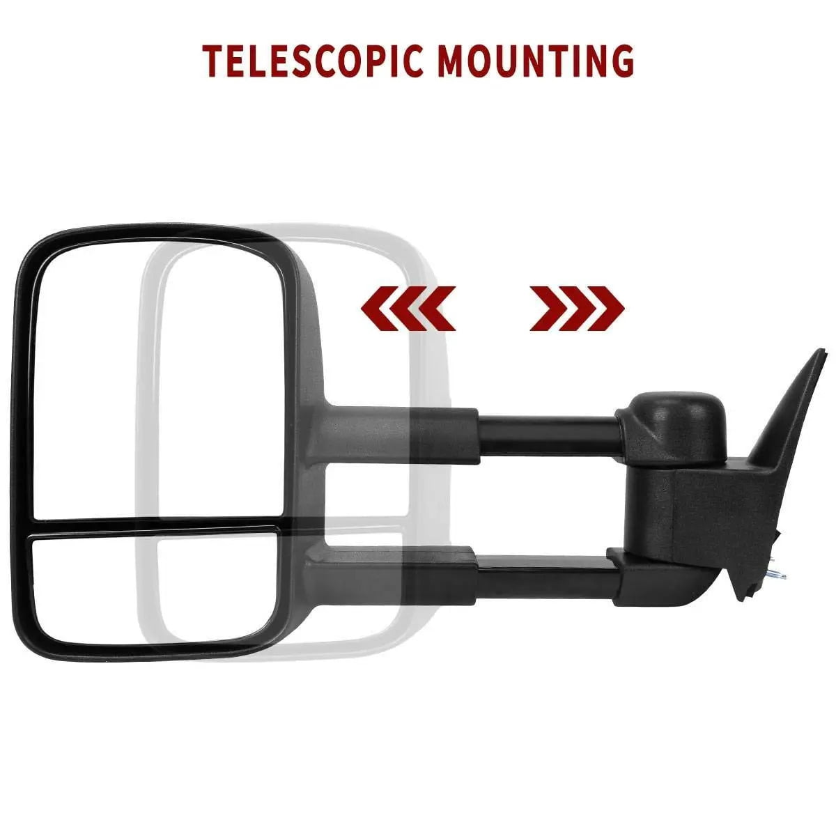 Ledkingdomus Power Side Towing Mirrors For 1988-1998 Chevy GMC C/K 1500 2500 3500 Truck Pair - Image 2