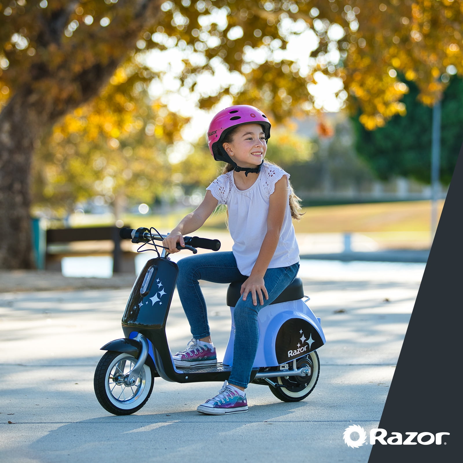 Razor Pocket Mod Petite - Purple, 12V Miniature Euro-Style Electric Scooter, up to 8 mph, for Ages 7+ - Image 2