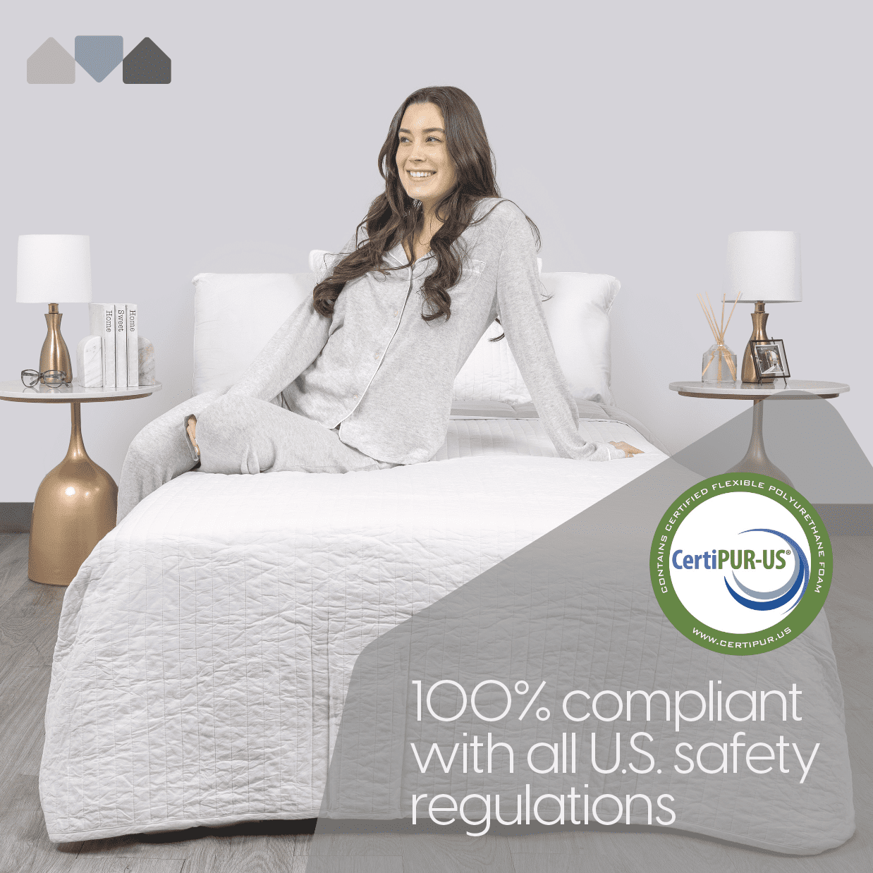 Milliard Diplomat Adjustable Size Modern Folding Bed with Memory Foam Mattress - Image 2