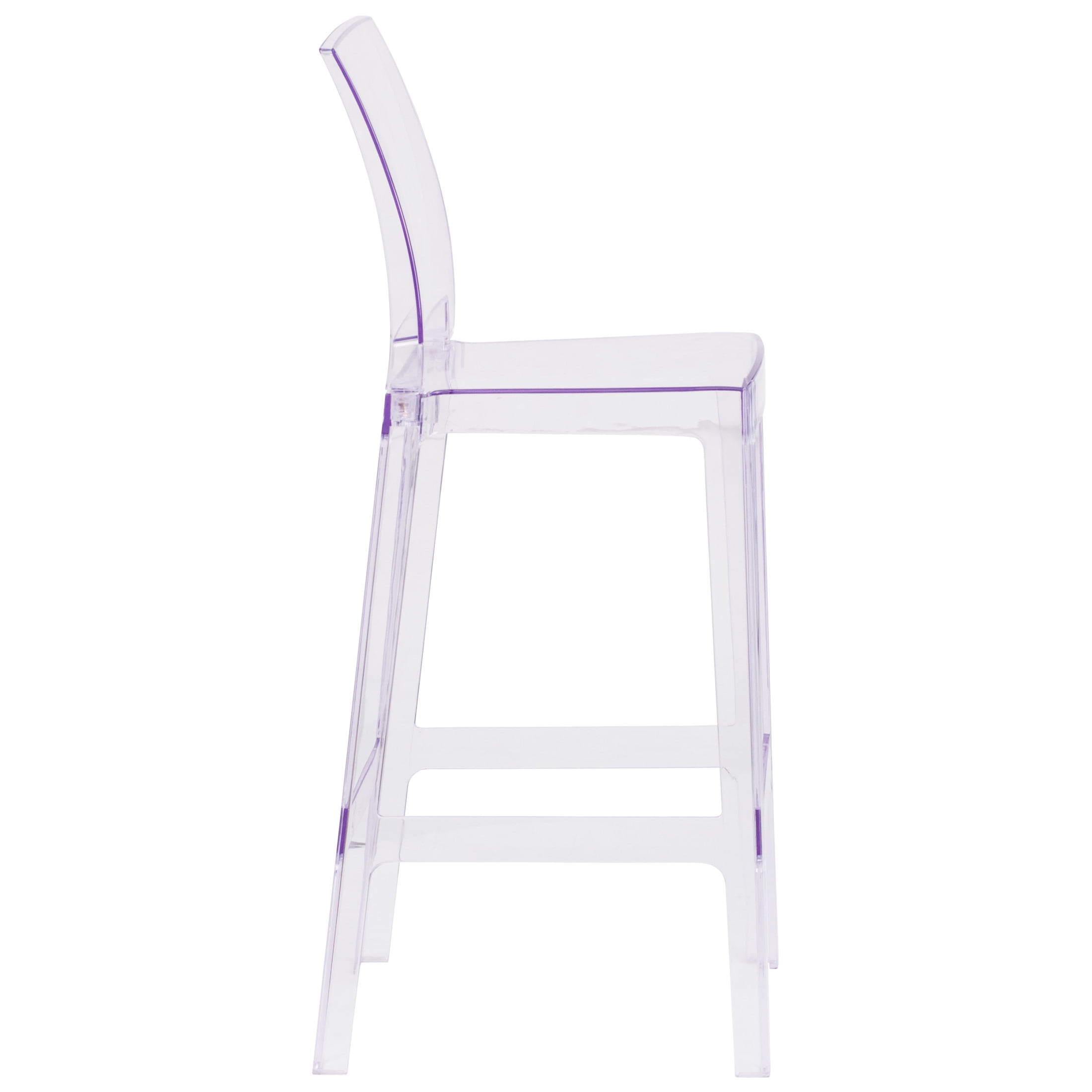 Flash Furniture Emilie Square Back Ghost Barstool, Transparent - Image 8