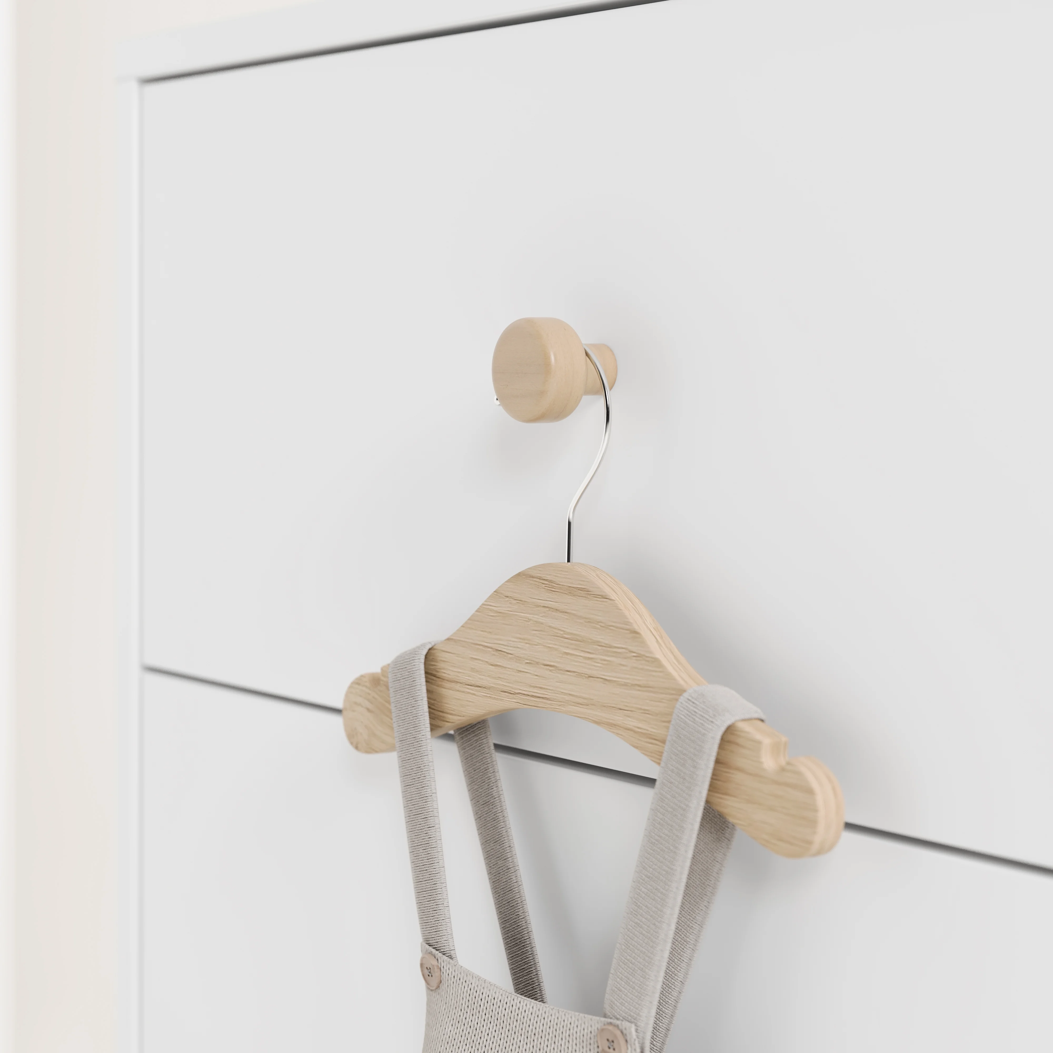 Storkcraft California 6 Drawer Nursery Wood Double Dresser, White with Driftwood - Image 4