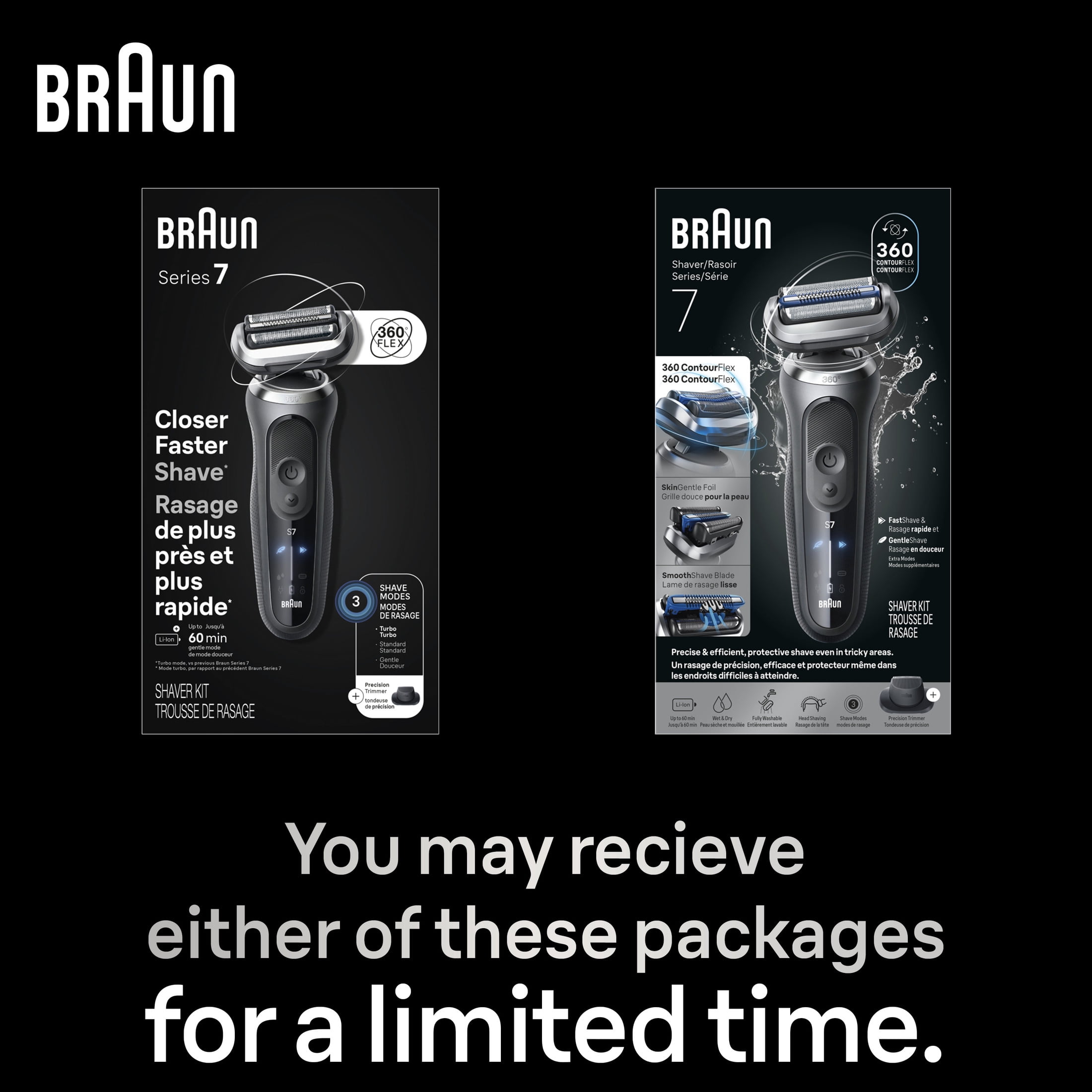 Braun Electric Razor for Men Series 7, Electric Shaver, 4-in-1 Clean & Charge Center, Travel Case, S7 7171cc - Image 8
