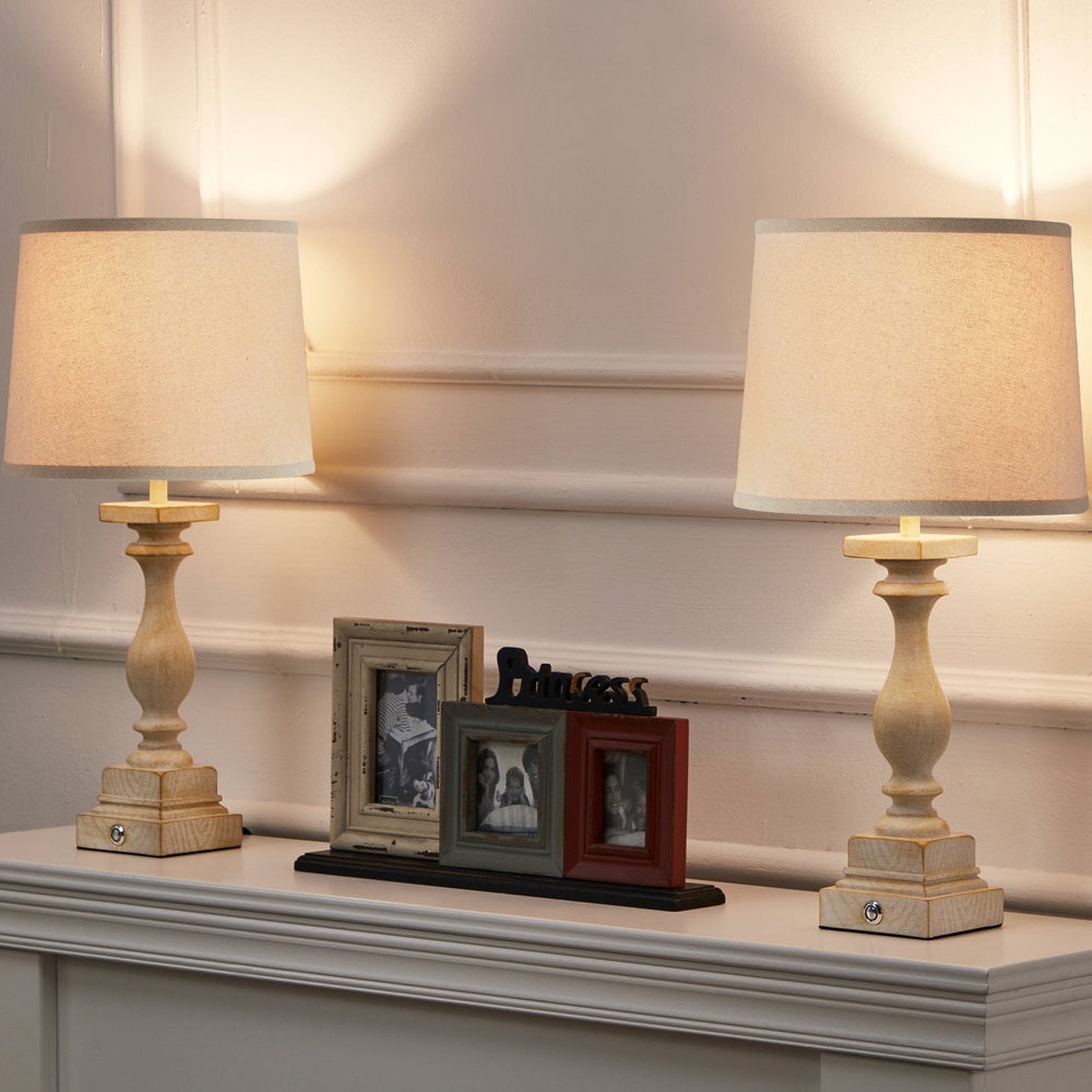 Hommow Table lamp Set of 2,Nightstand Lamps 3-Way Dimmable with 2 USB Charging Portsfor Living Room Bedroom - Image 4