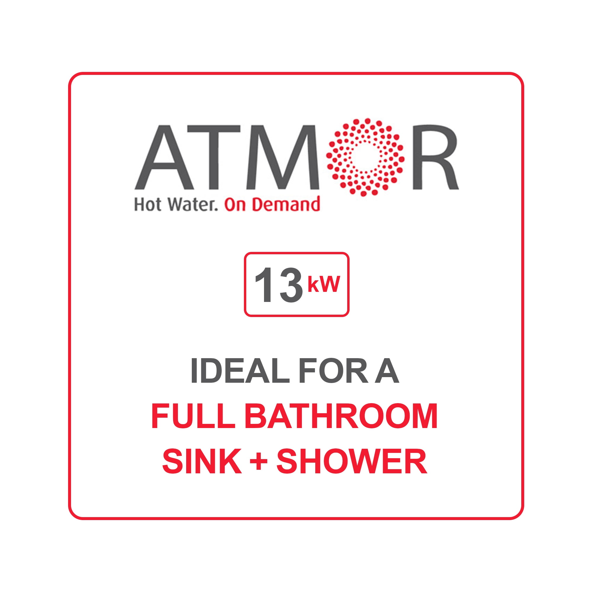 Atmor 13kW/240V Electric Tankless Water Heater Includes Pressure Relief Device, Ideal for a Full Bathroom - Image 5