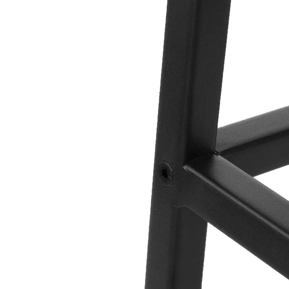 Bar Stools Set of 2 Counter Height Bar Stools 25.6 inch Backless Wood Counter Stool No Back Bar Stool Chairs Barstools for Kitchen, Brown Finish Metal Frame - Image 3