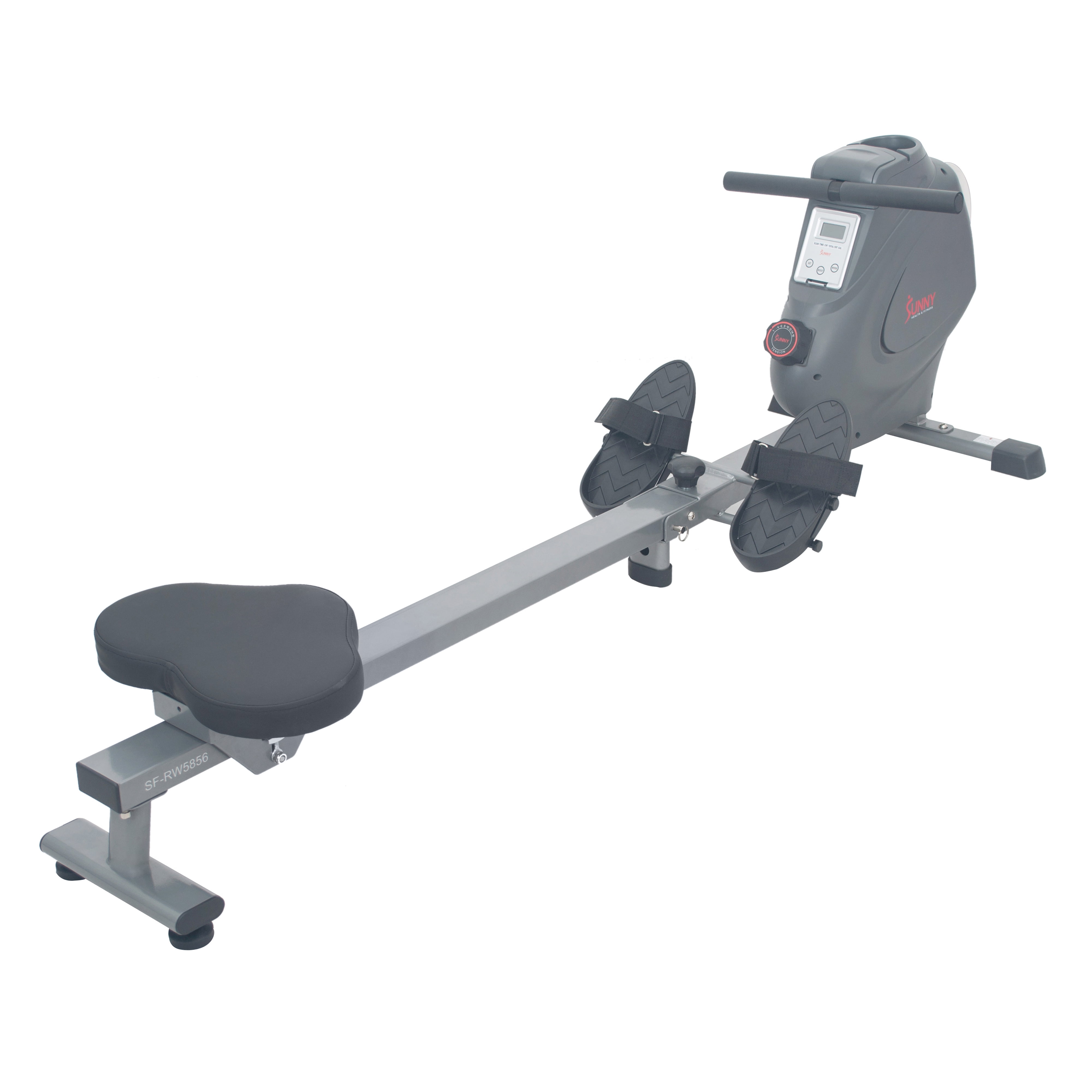 Sunny Health & Fitness Magnetic Rowing Machine Rower, LCD Monitor with Device Holder - SF-RW5856 - Image 7