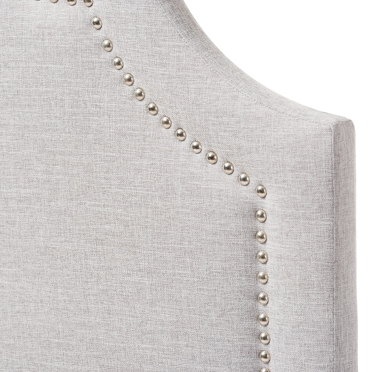 Rita Upholstered Twin Headboard in Grayish Beige - Image 4