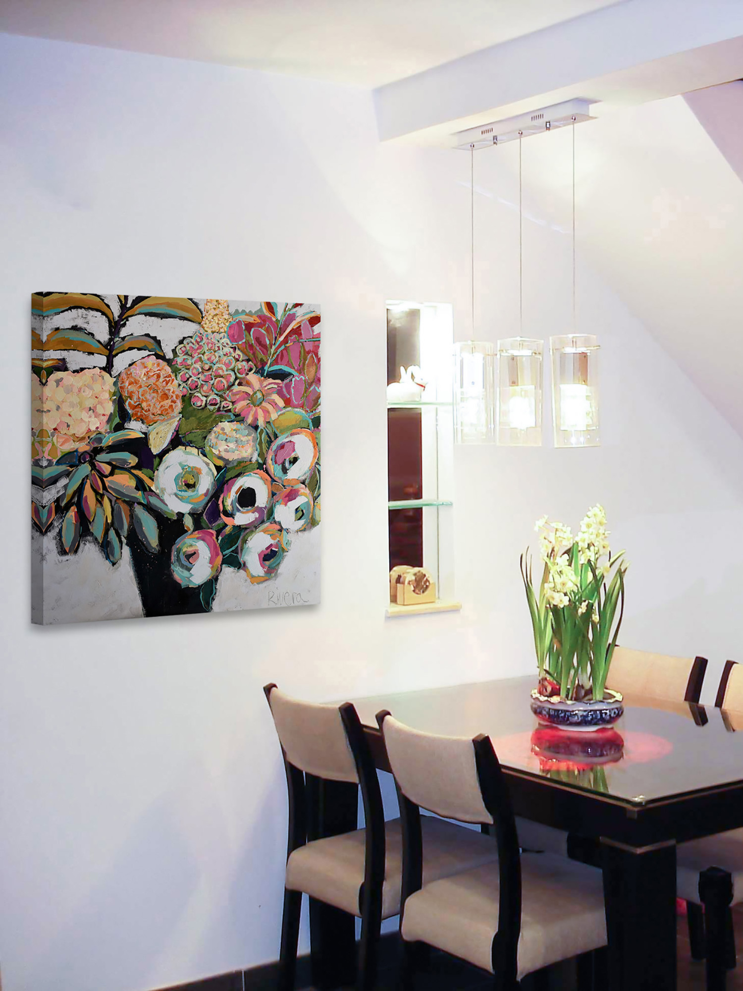 Marmont Hill "Spring Bouquet" by Michelle Rivera Painting Print on Wrapped Canvas - Image 4