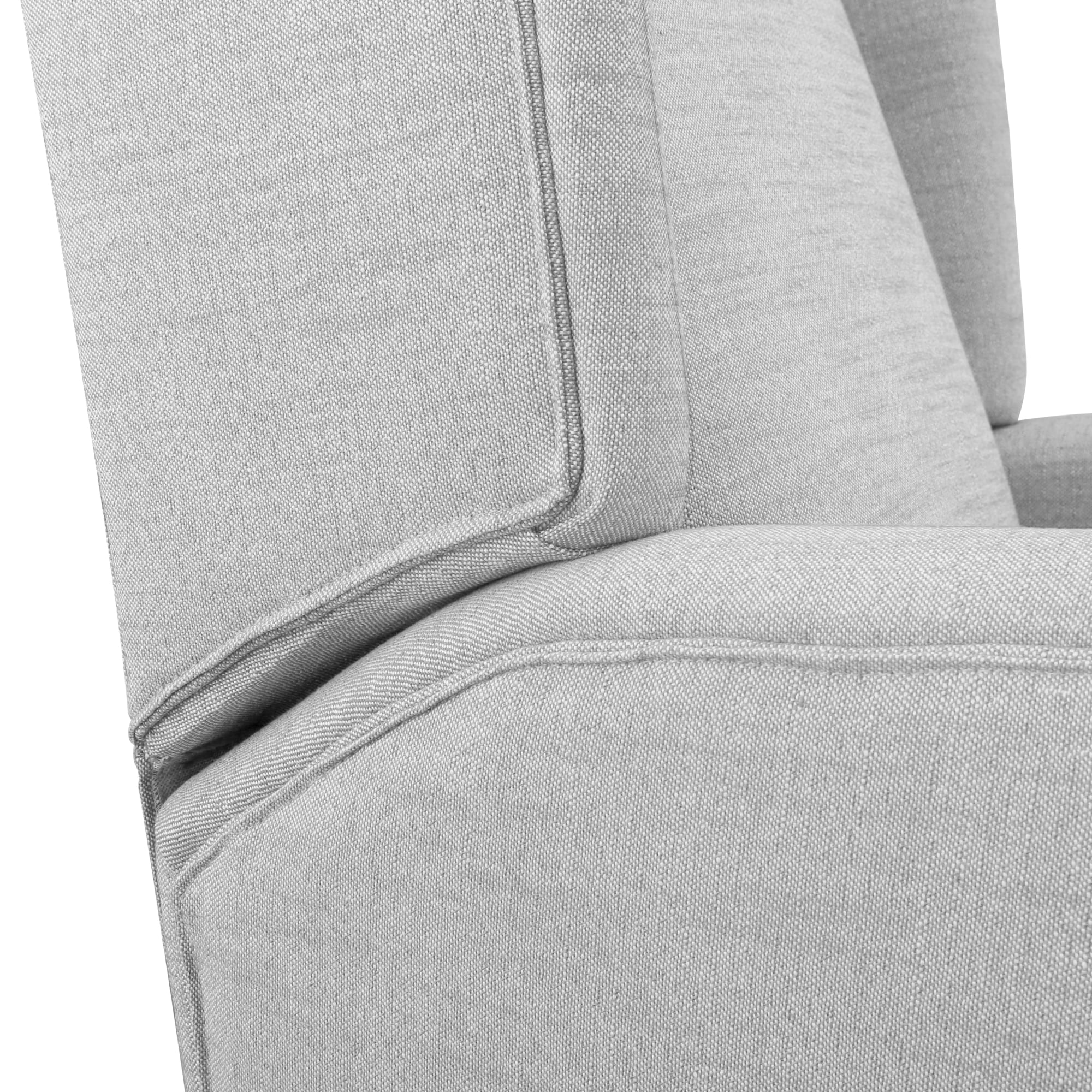 Second Story Home Hemingway Upholstered Wingback Swivel Gliding Recliner- Gray - Image 3