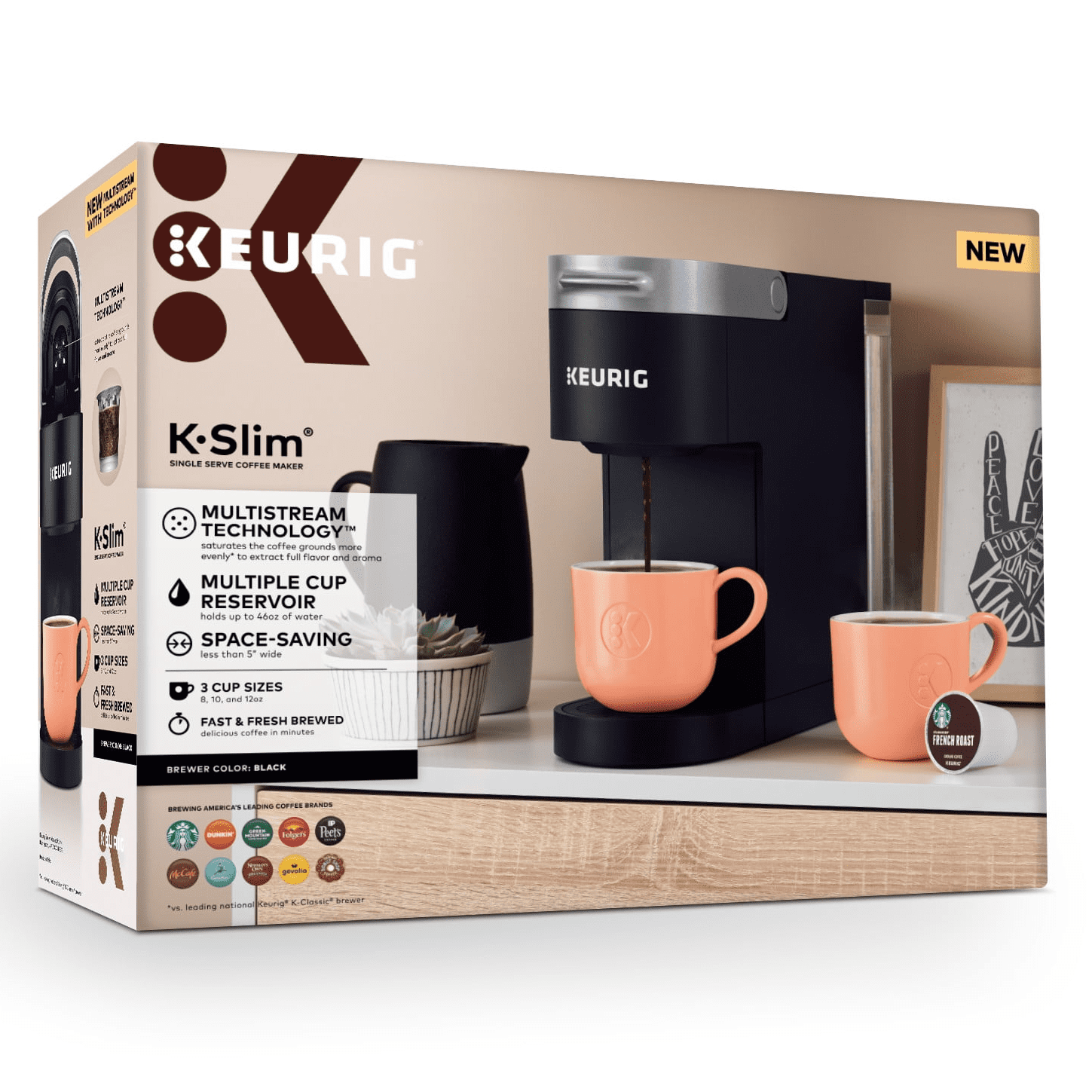 Keurig K- Slim Single Serve K-Cup Pod Coffee Maker, MultiStream Technology, Black - Image 8