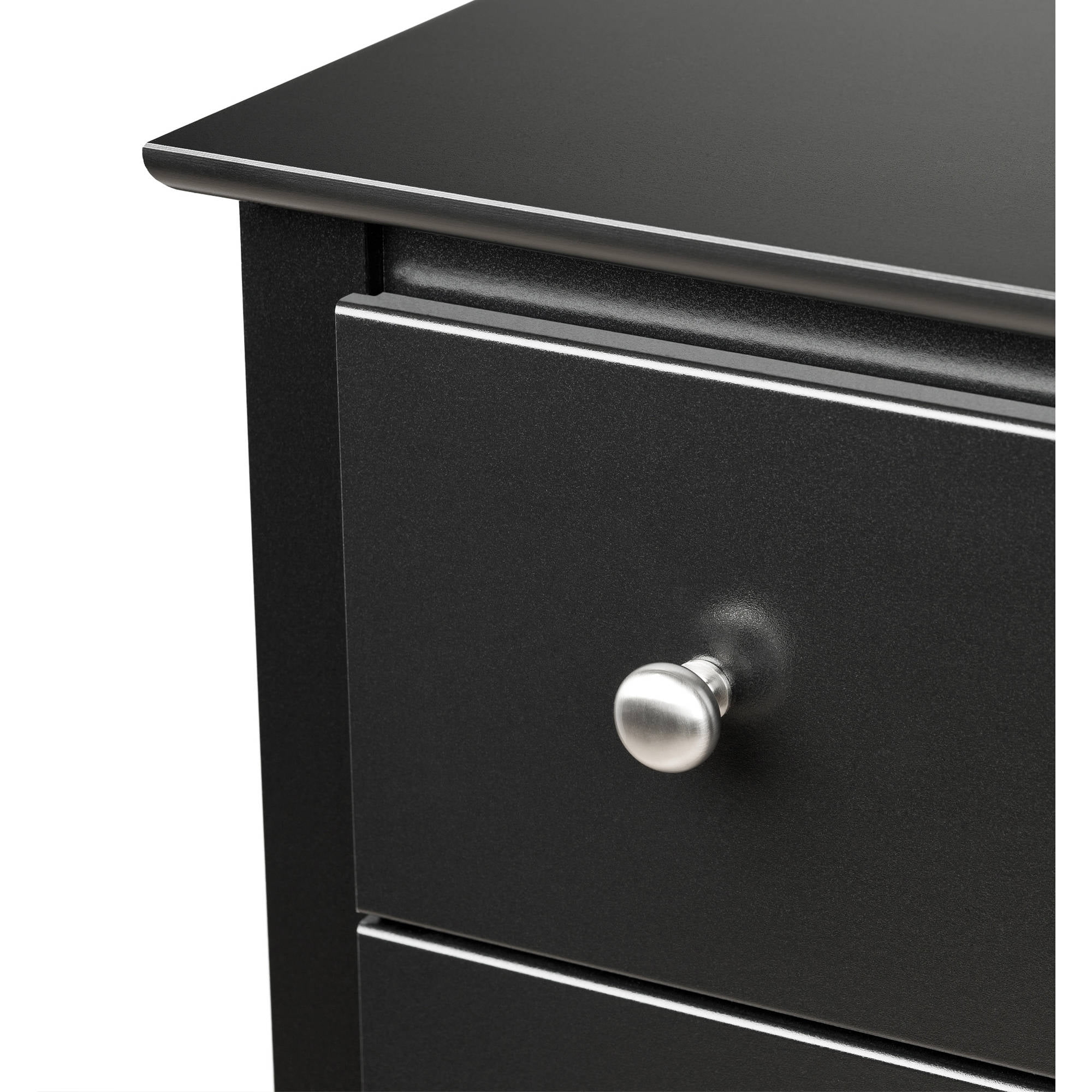 Prepac Sonoma 3-Drawer Tall Bedroom Nightstand, Black - Image 6