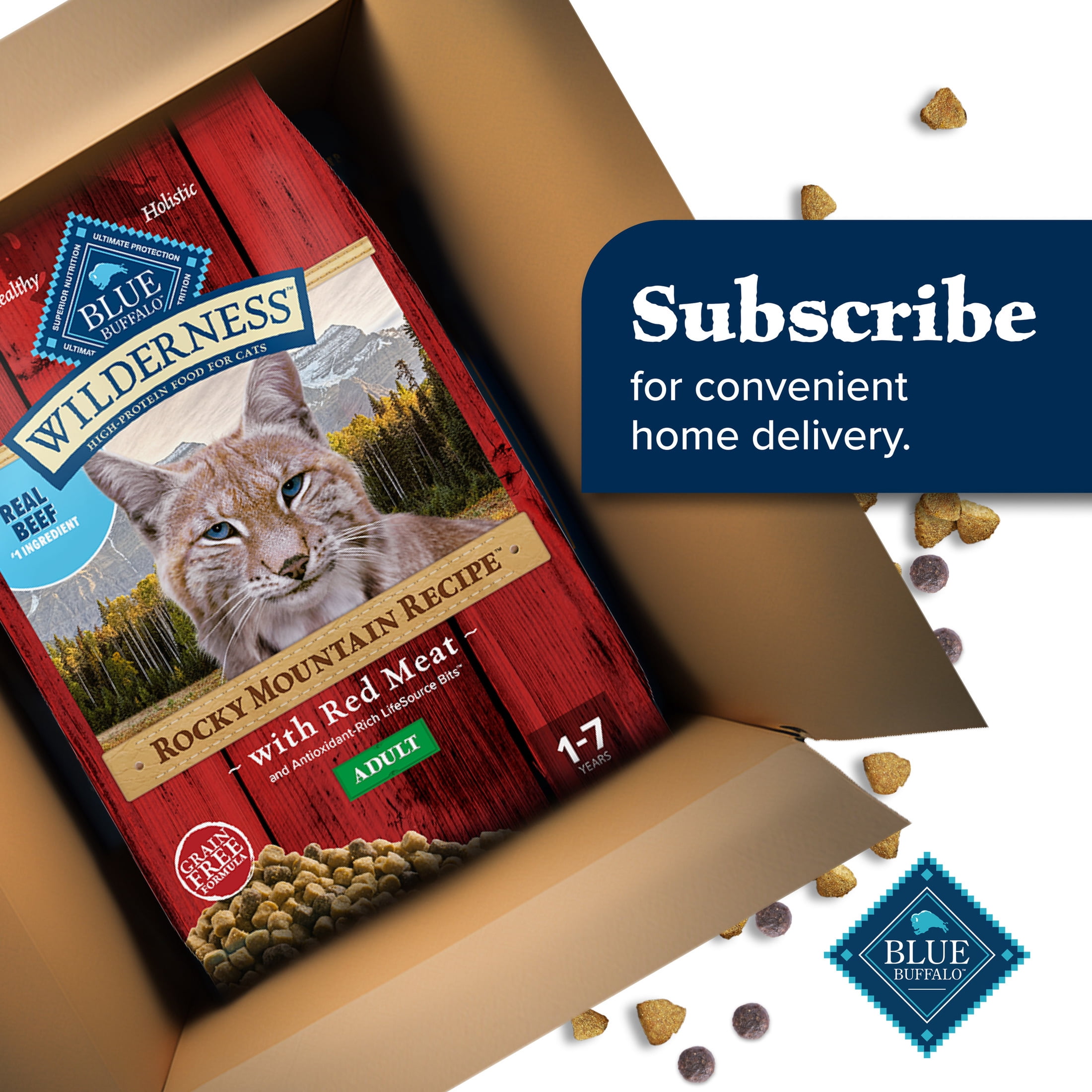 Blue Buffalo Wilderness Natural Dry Cat Food, Rocky Mountain Recipe, Red Meat, 10-lb. Bag - Image 9