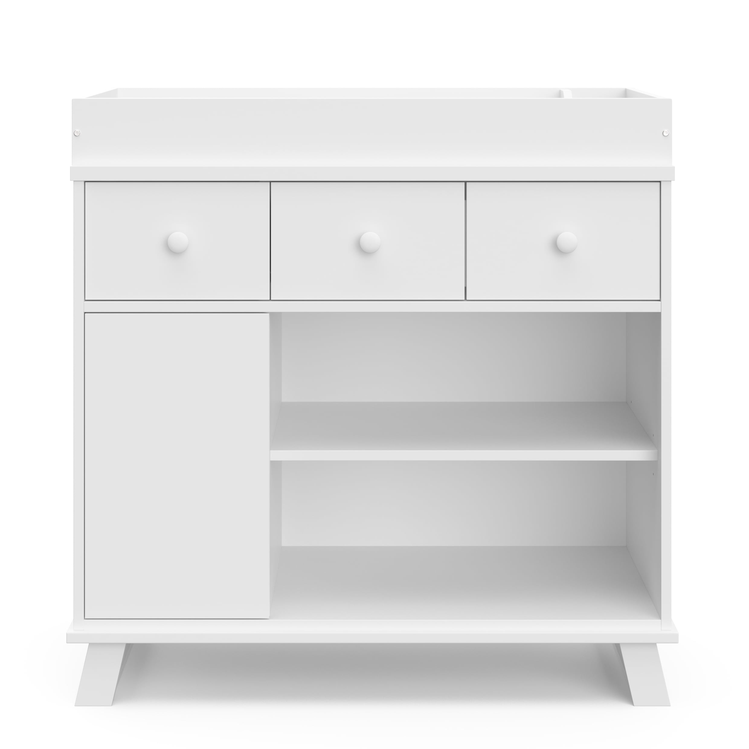 Storkcraft Modern Infant Nursery Changing Table Dresser, White - Image 4